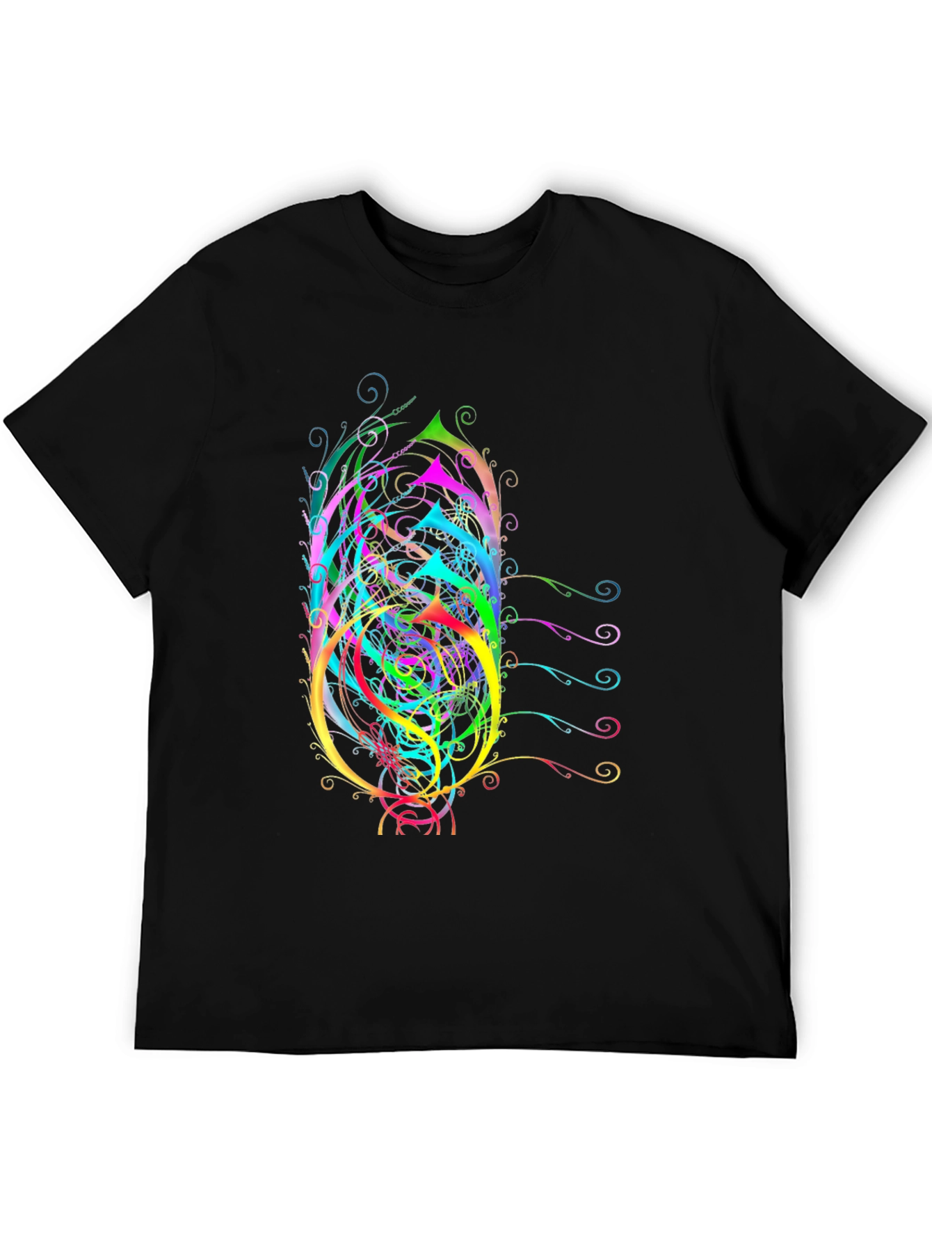 Abstract Art Mens Black T-Shirt