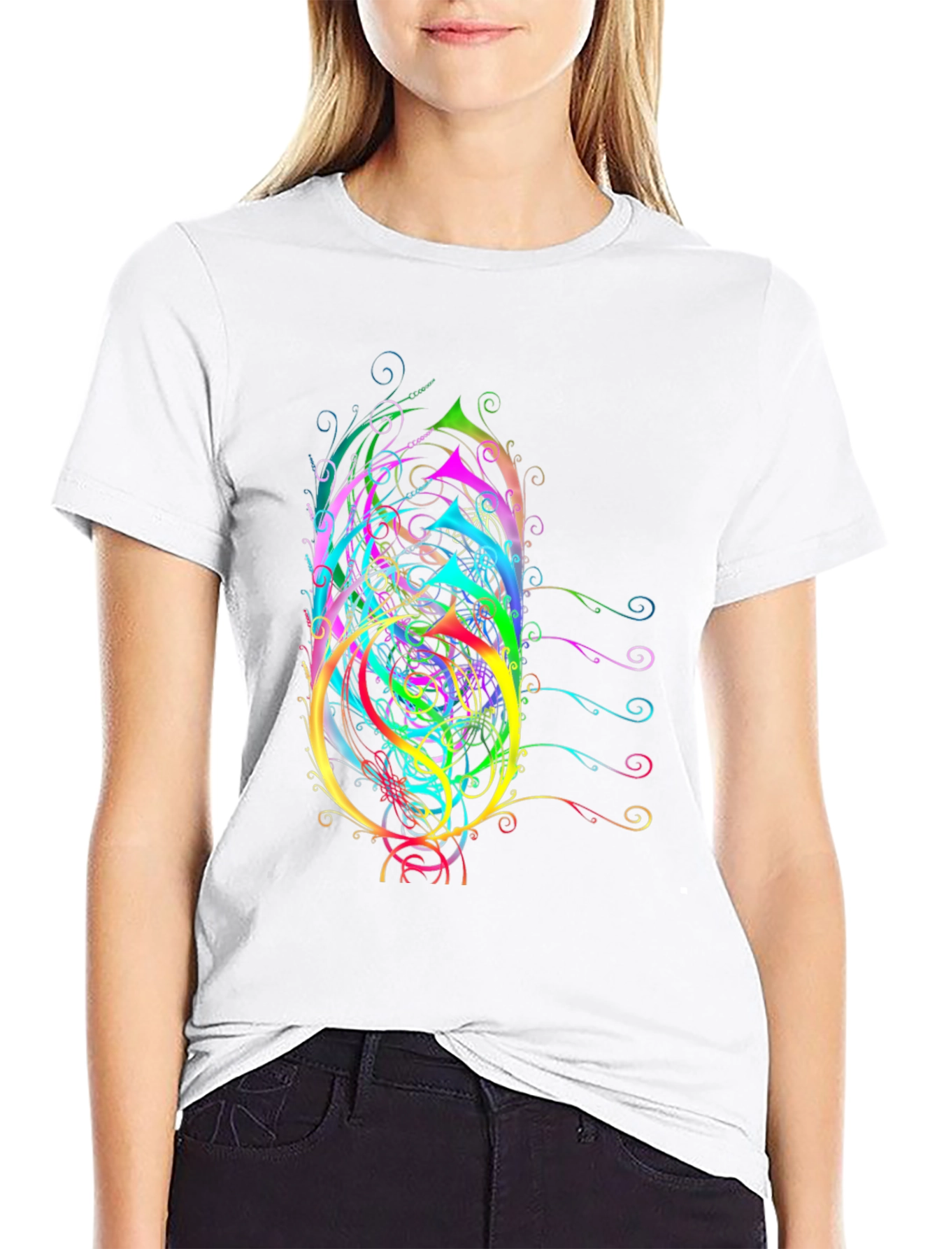 Abstract Art Mens Black T-Shirt