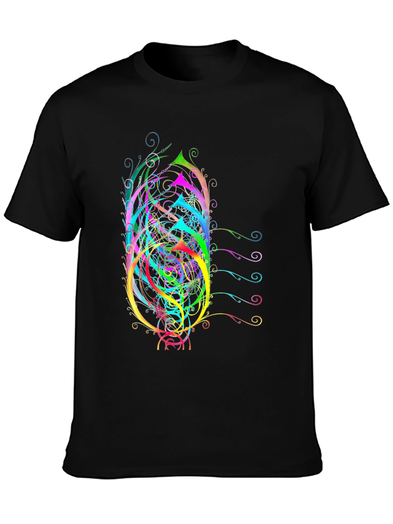 Abstract Art Mens Black T-Shirt