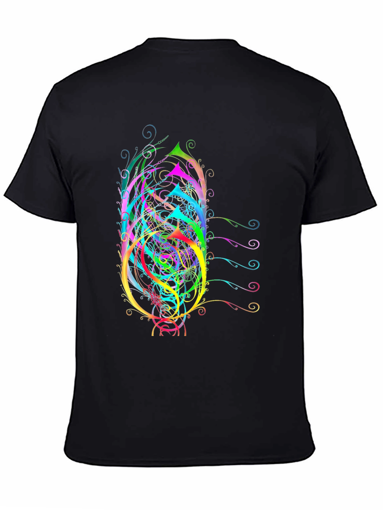 Abstract Art Mens Black T-Shirt