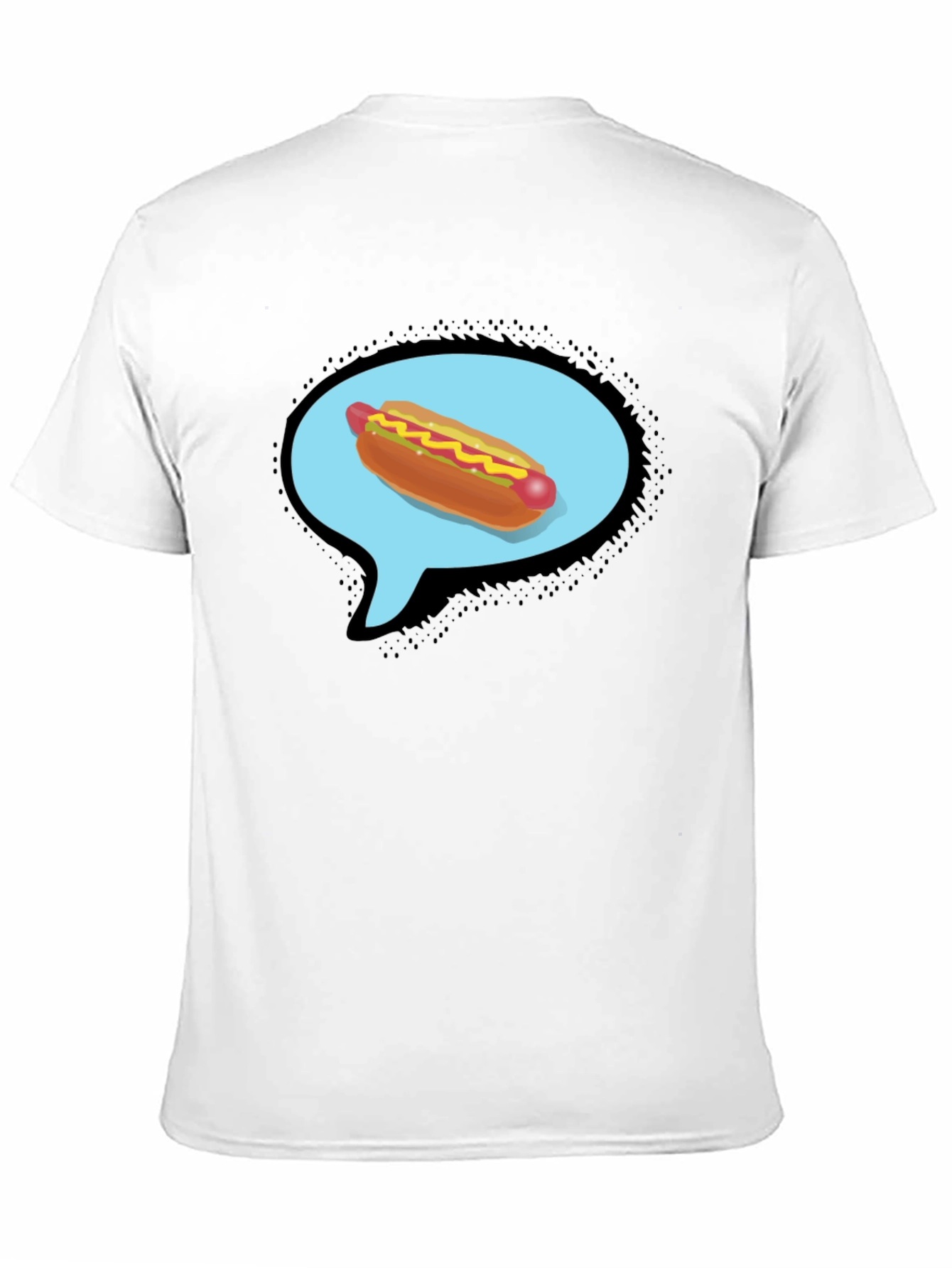 Hot Dog Thought Bubble Black T-Shirt
