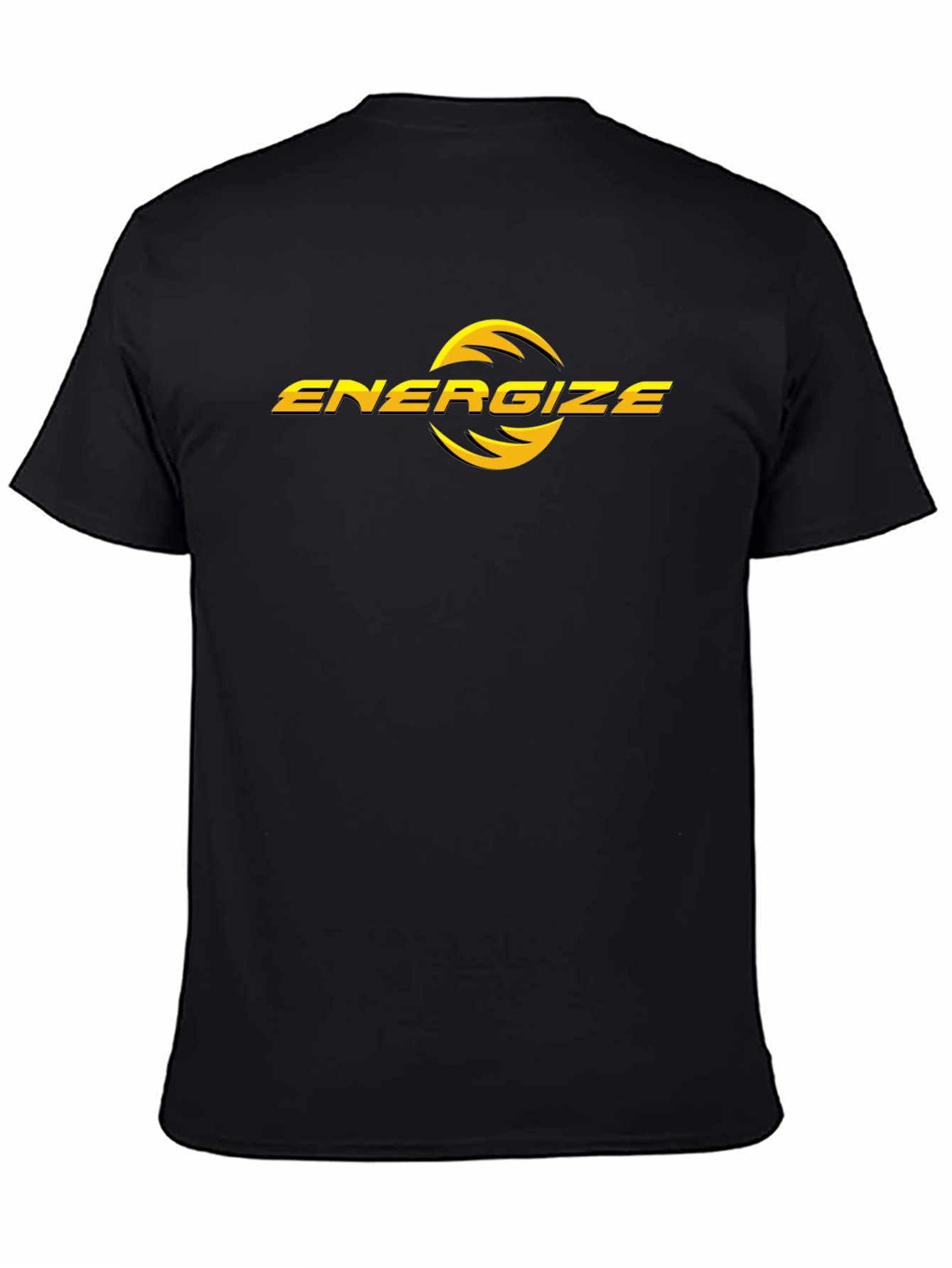 Energize Black T-Shirt - Modern Graphic Tee