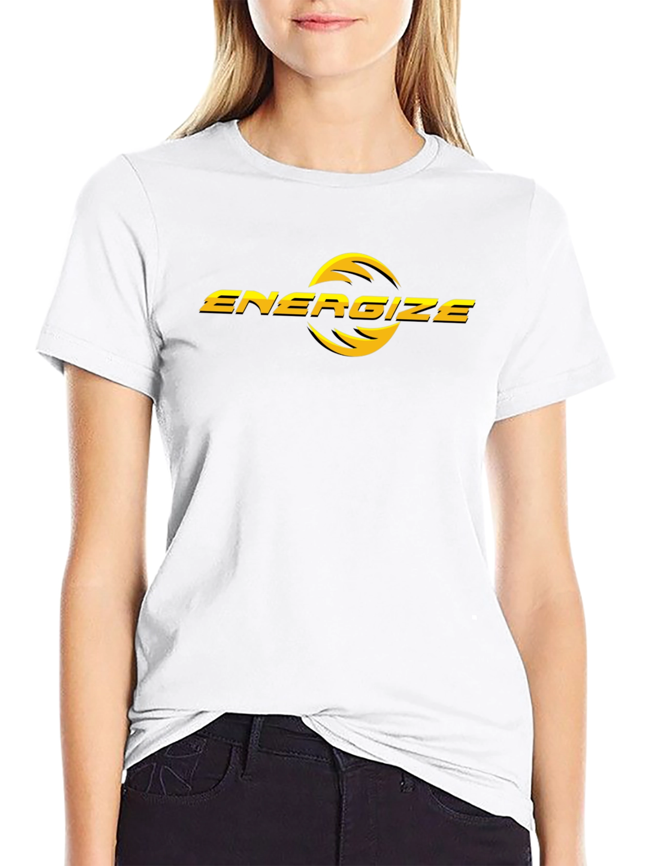 Energize Black T-Shirt - Modern Graphic Tee