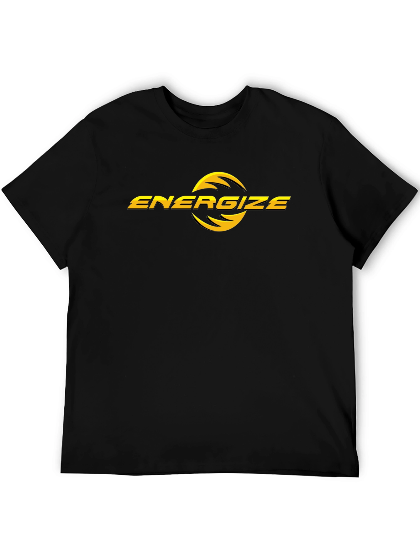 Energize Black T-Shirt - Modern Graphic Tee