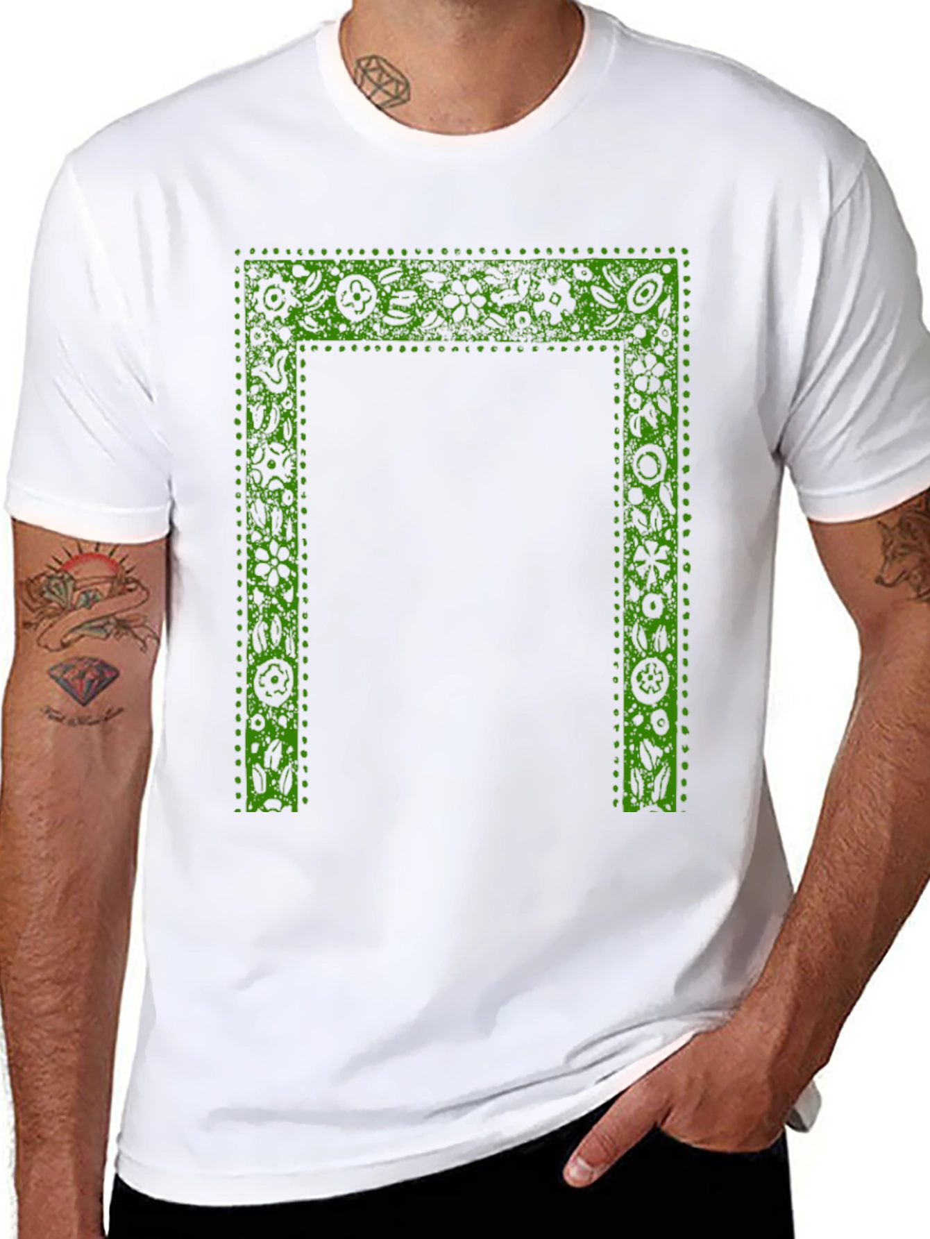 Botanical Frame Black T-Shirt