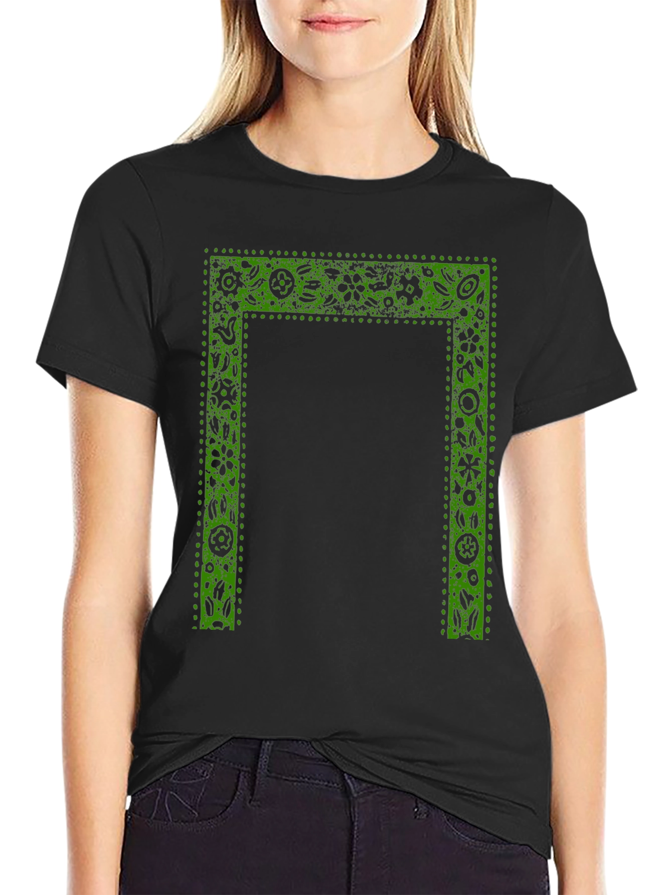 Botanical Frame Black T-Shirt