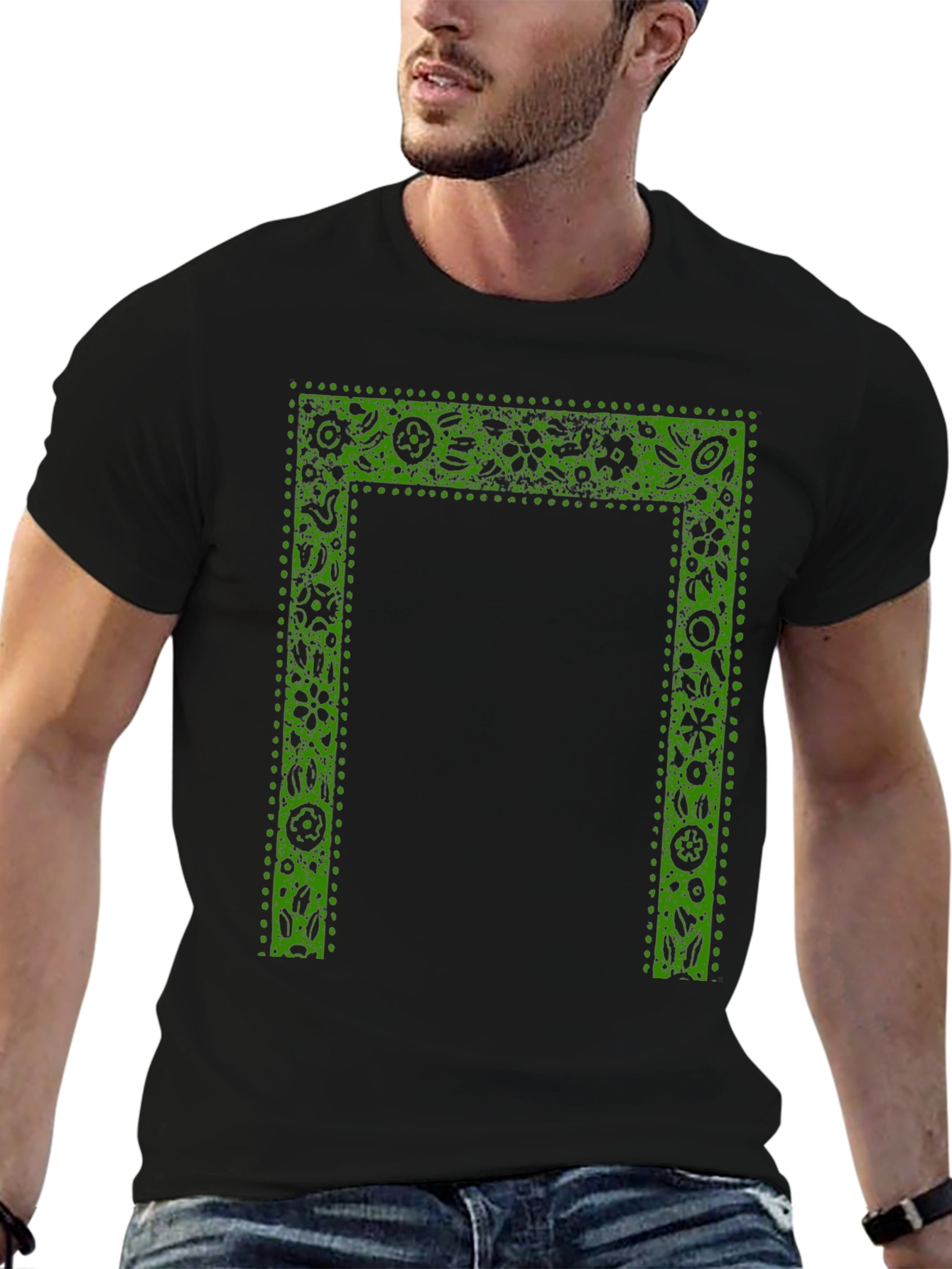 Botanical Frame Black T-Shirt