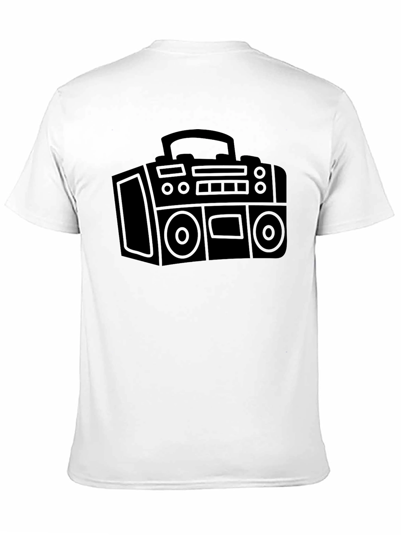 Retro Boombox Graphic Tee - Black