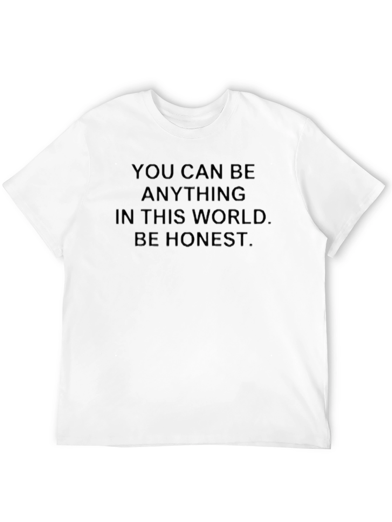Be Honest Graphic Tee - Black Crew Neck T-Shirt