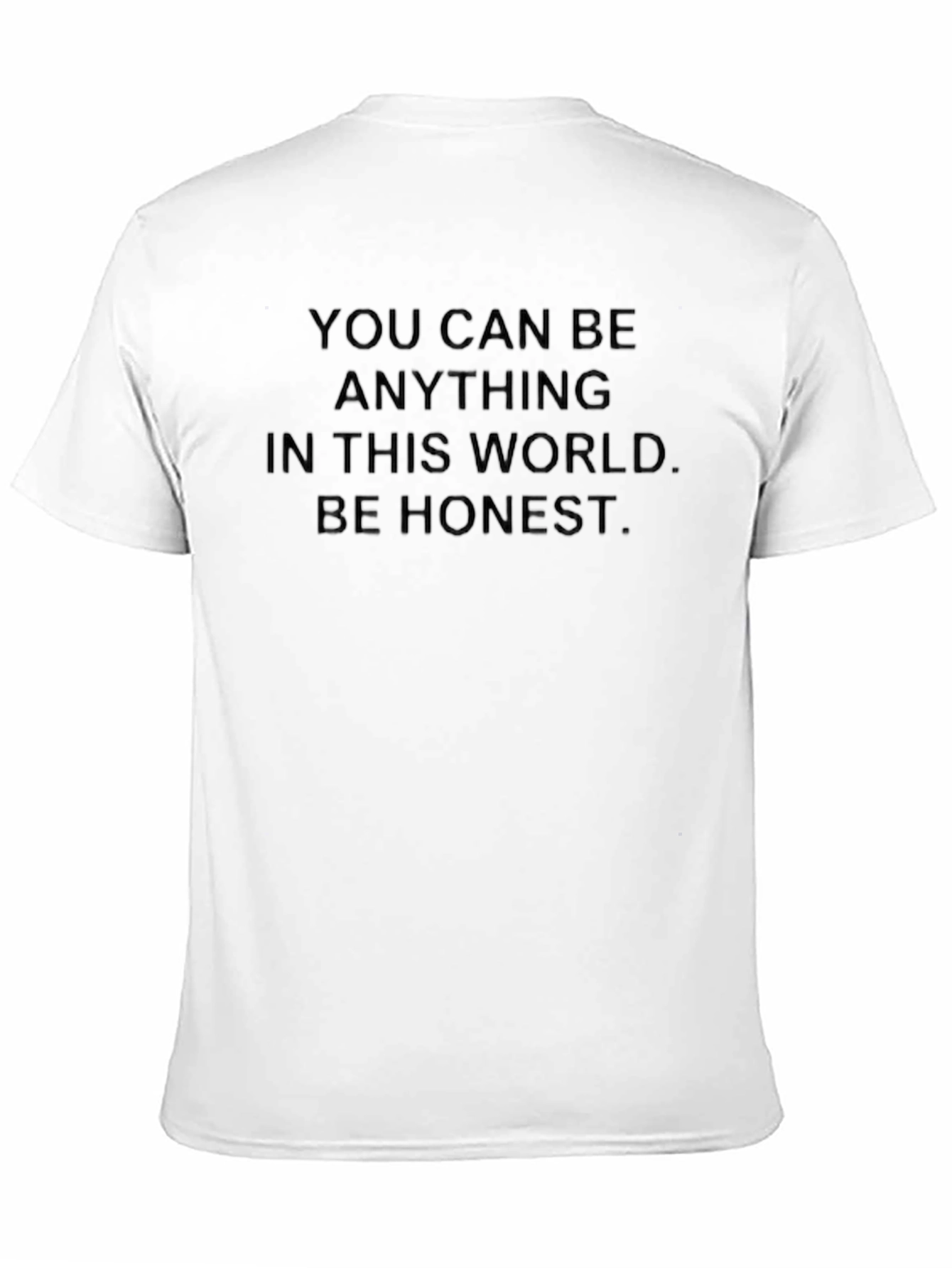 Be Honest Graphic Tee - Black Crew Neck T-Shirt