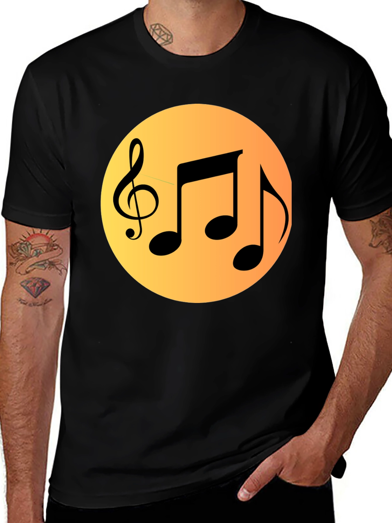 Musical Notes Graphic Tee - Stylish & Comfy!