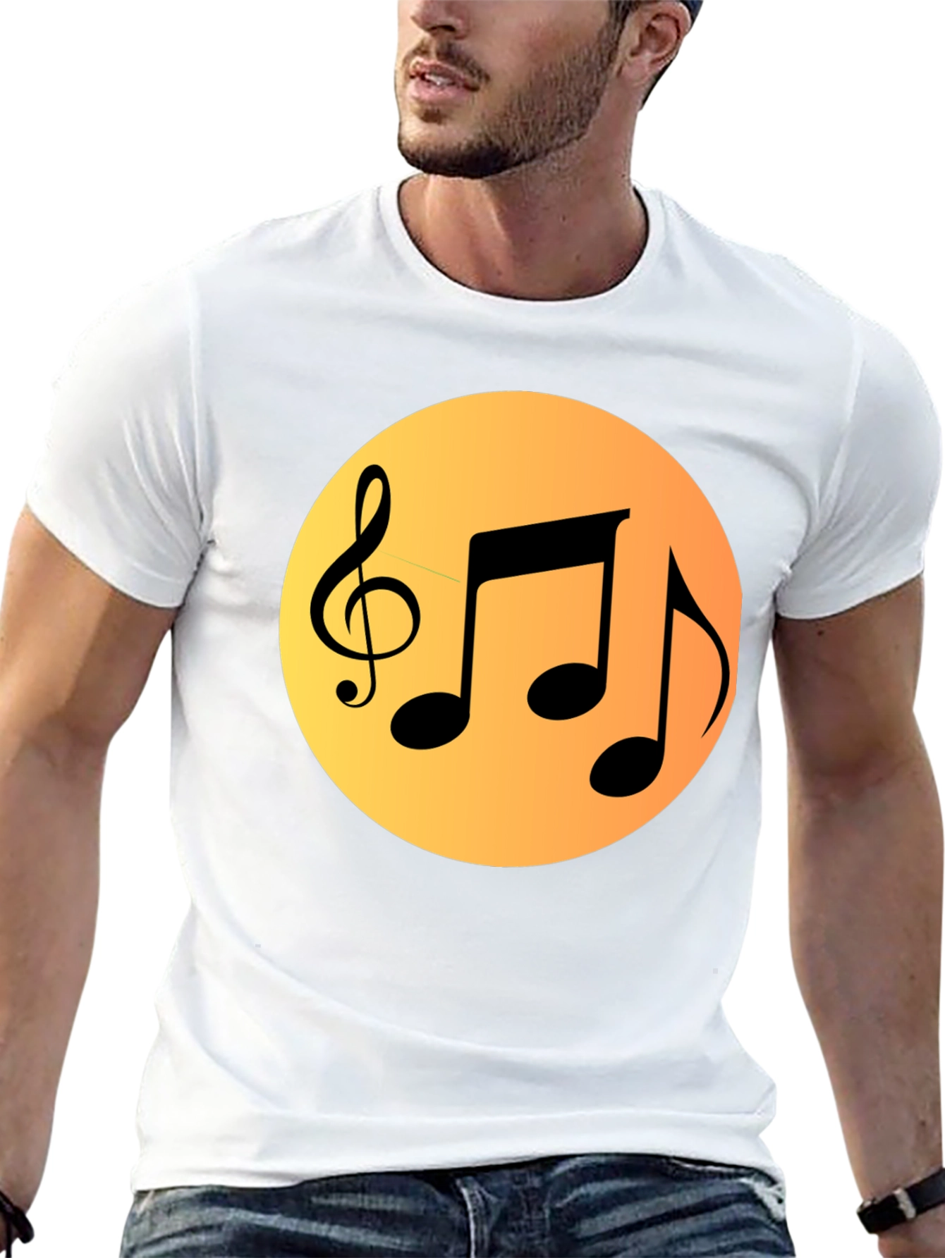 Musical Notes Graphic Tee - Stylish & Comfy!