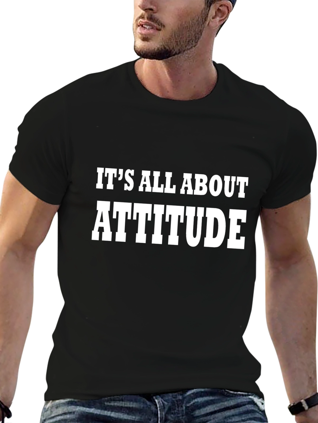 Attitude T-Shirt Mens Black Tee