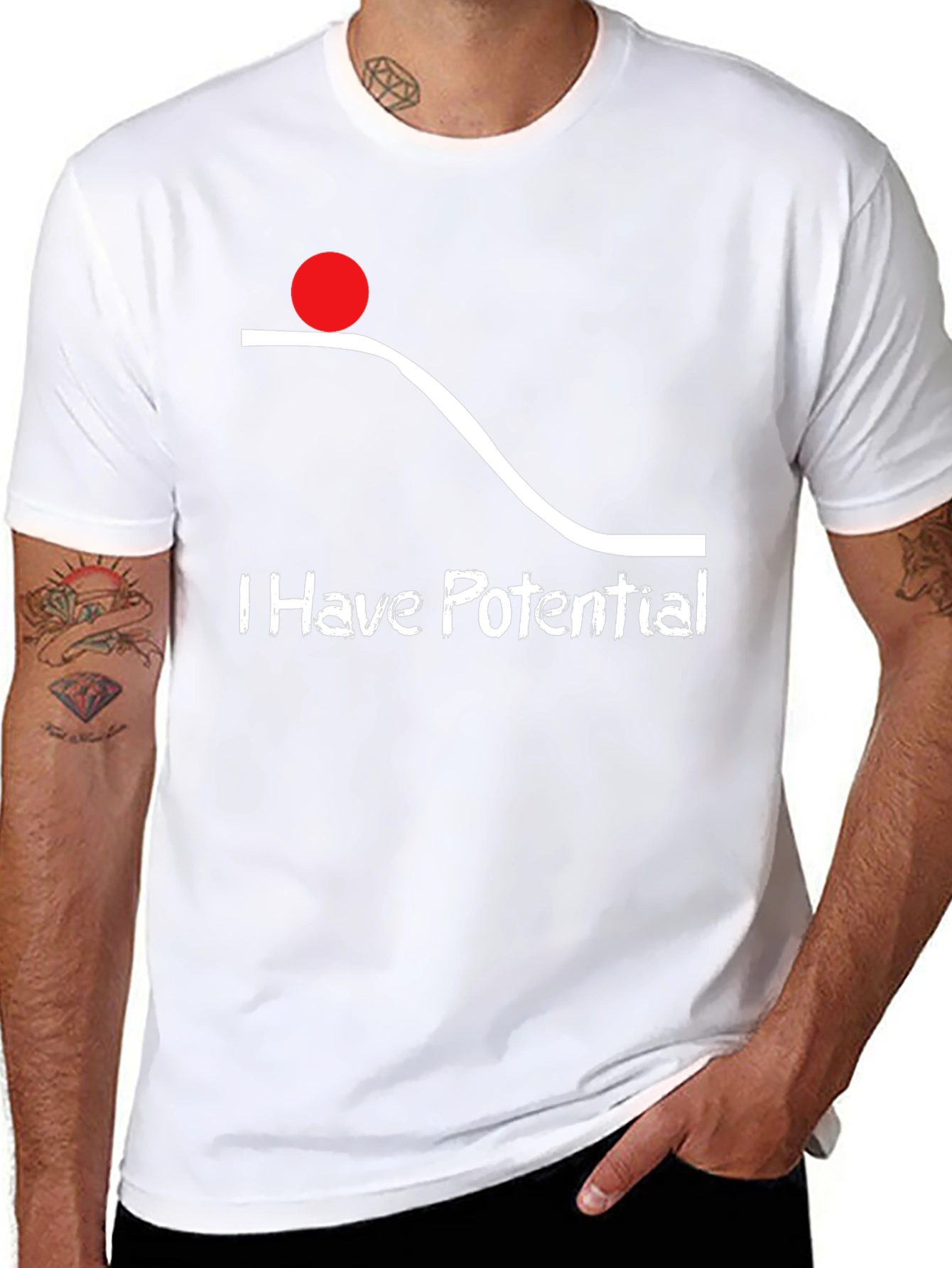 Potential Energy Graphic Tee - Funny Physics Shirt