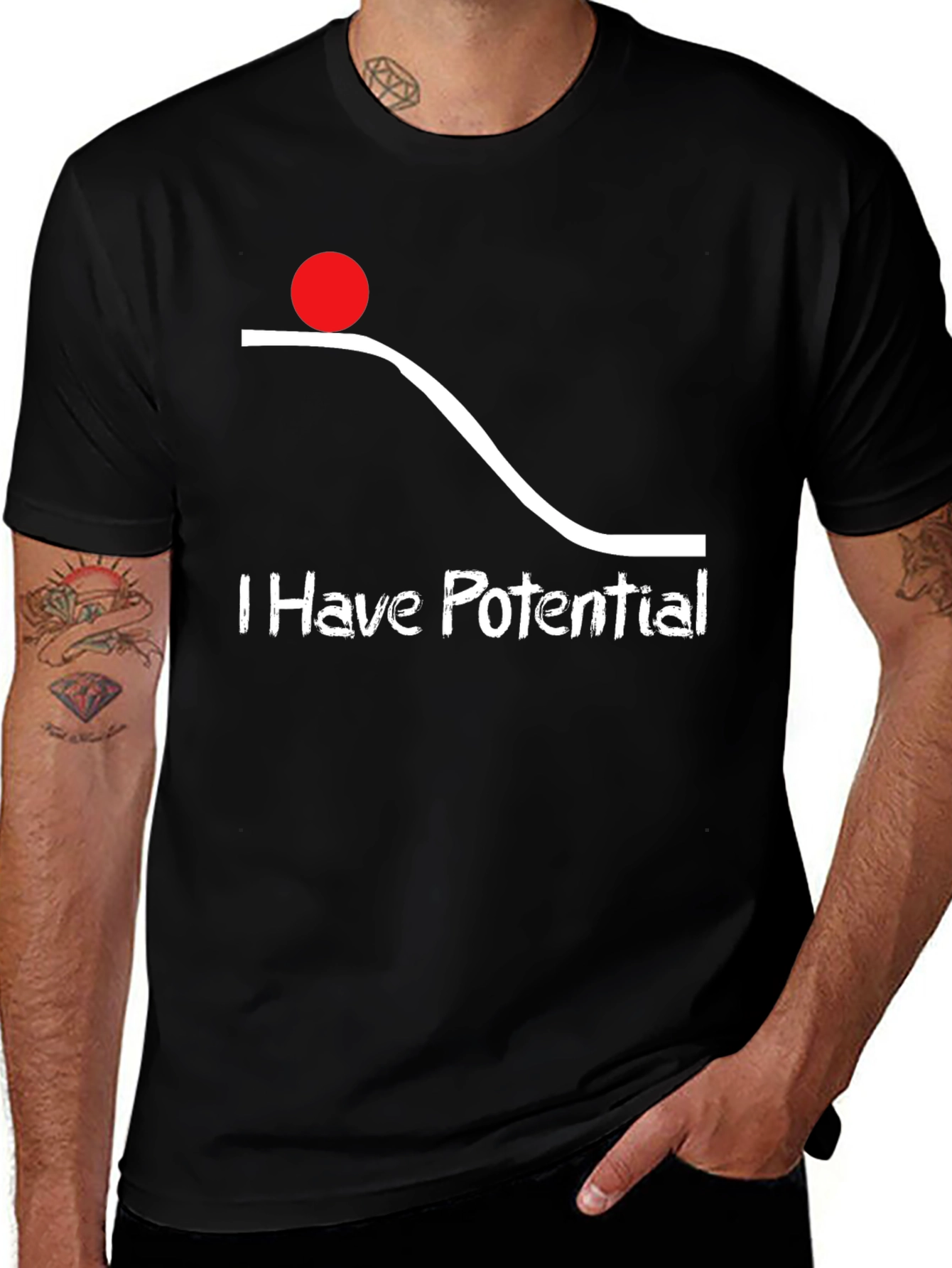 Potential Energy Graphic Tee - Funny Physics Shirt
