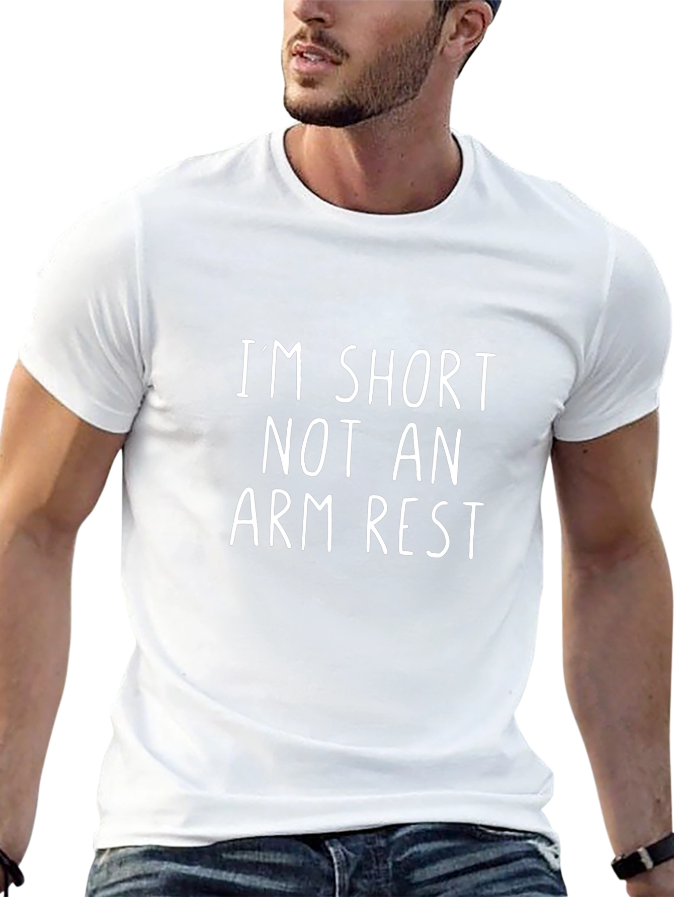 Im Short Not an Arm Rest Black Tee