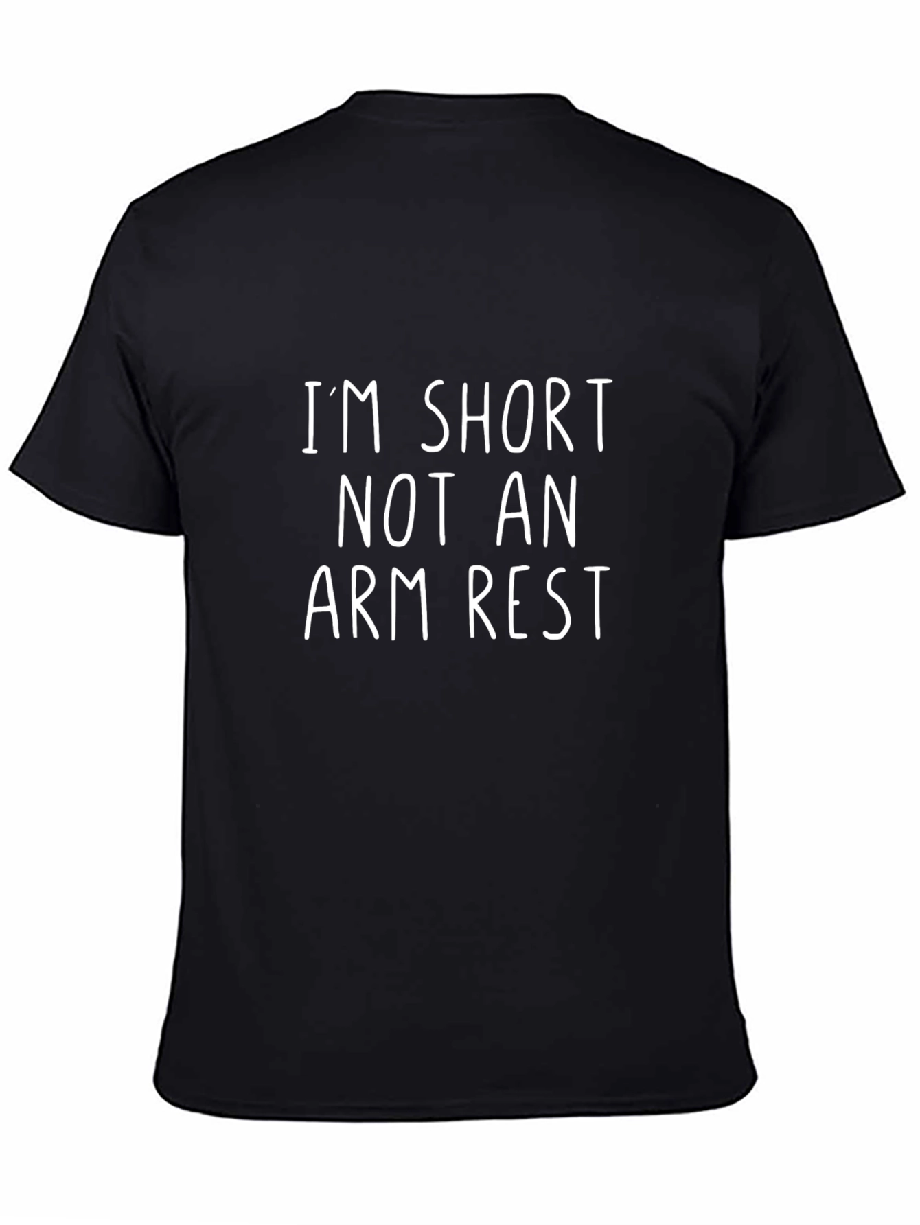Im Short Not an Arm Rest Black Tee