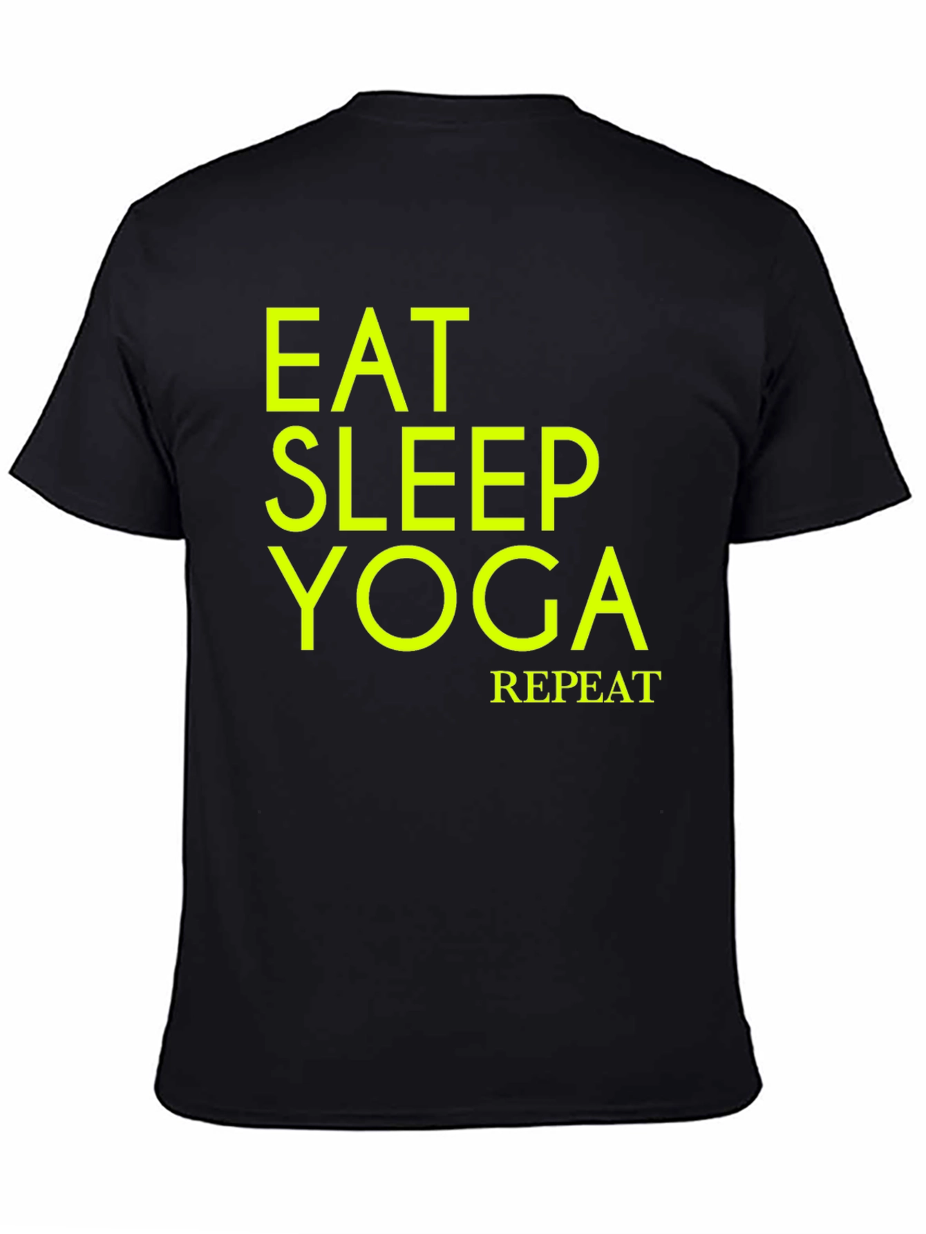 Eat Sleep Yoga Repeat Black T-Shirt