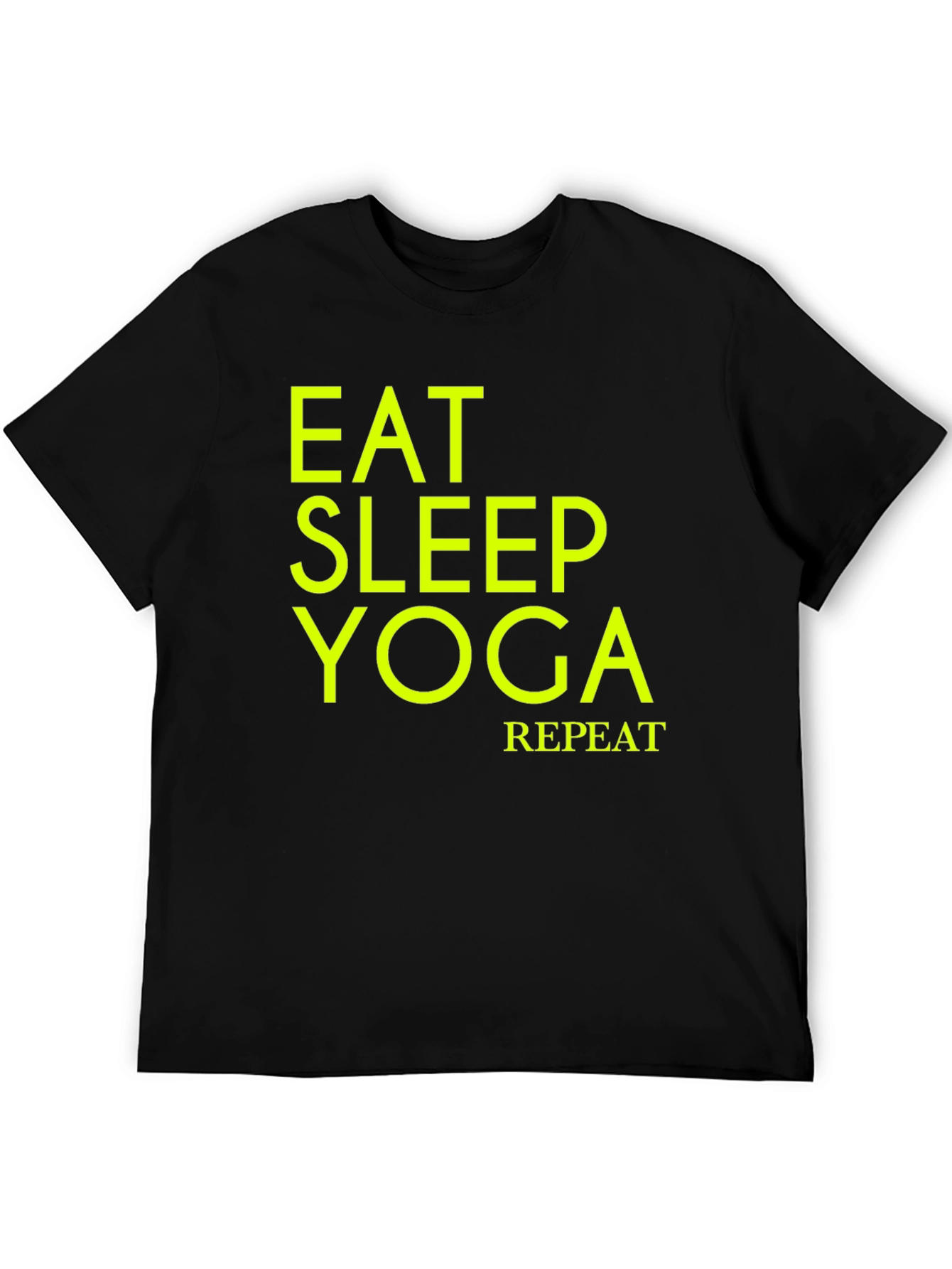 Eat Sleep Yoga Repeat Black T-Shirt