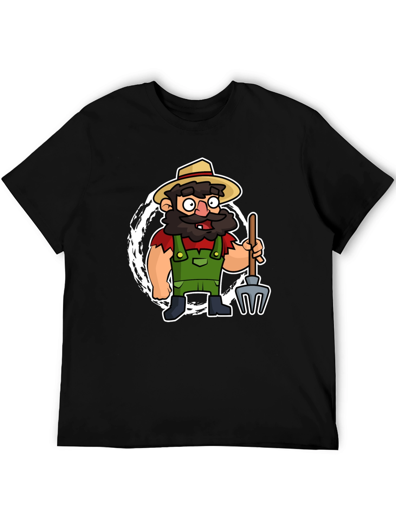 Cartoon Farmer Graphic Tee - Quirky & Fun