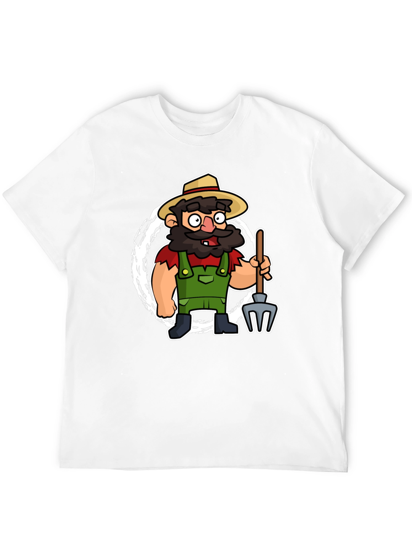 Cartoon Farmer Graphic Tee - Quirky & Fun