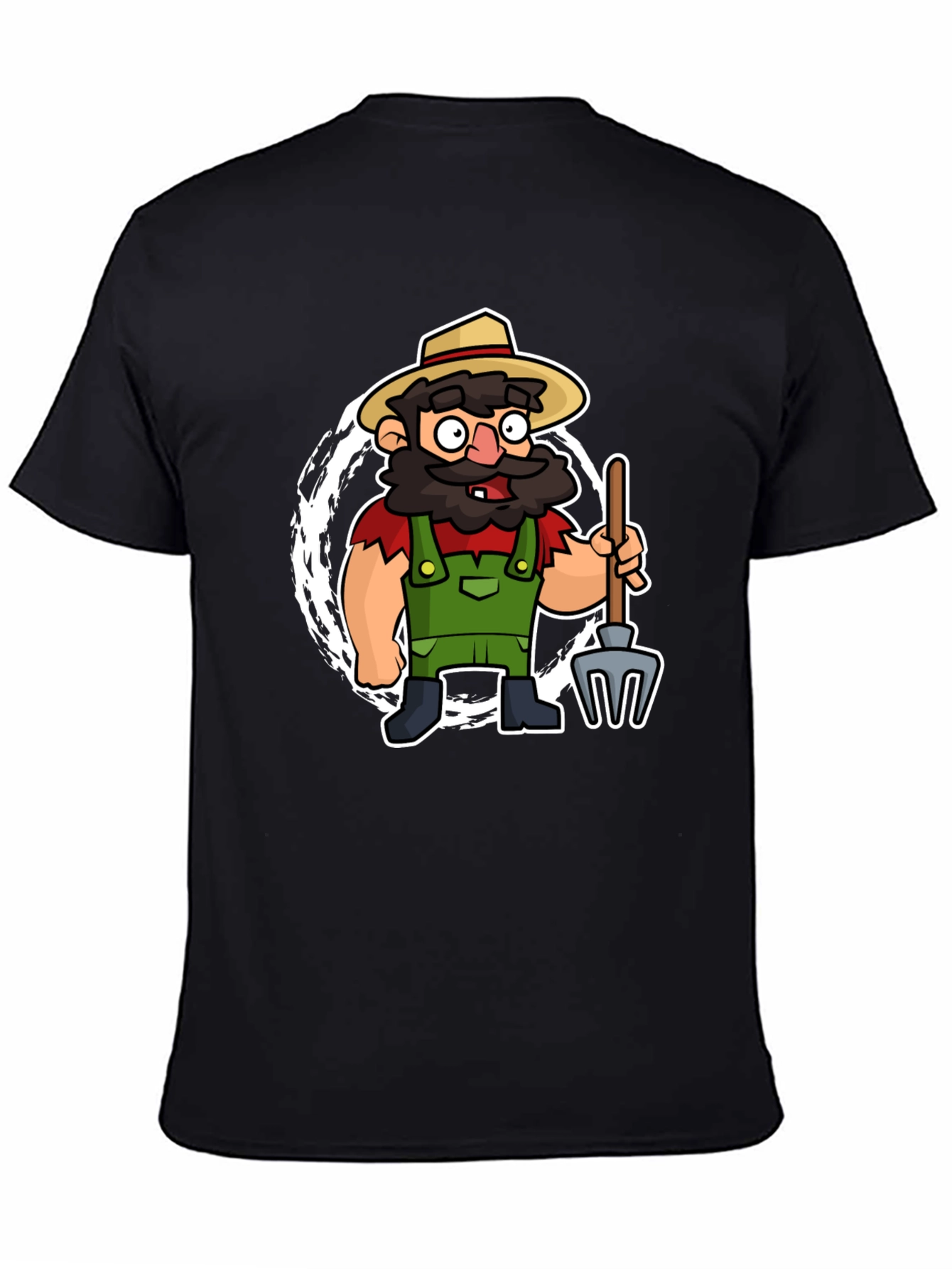 Cartoon Farmer Graphic Tee - Quirky & Fun