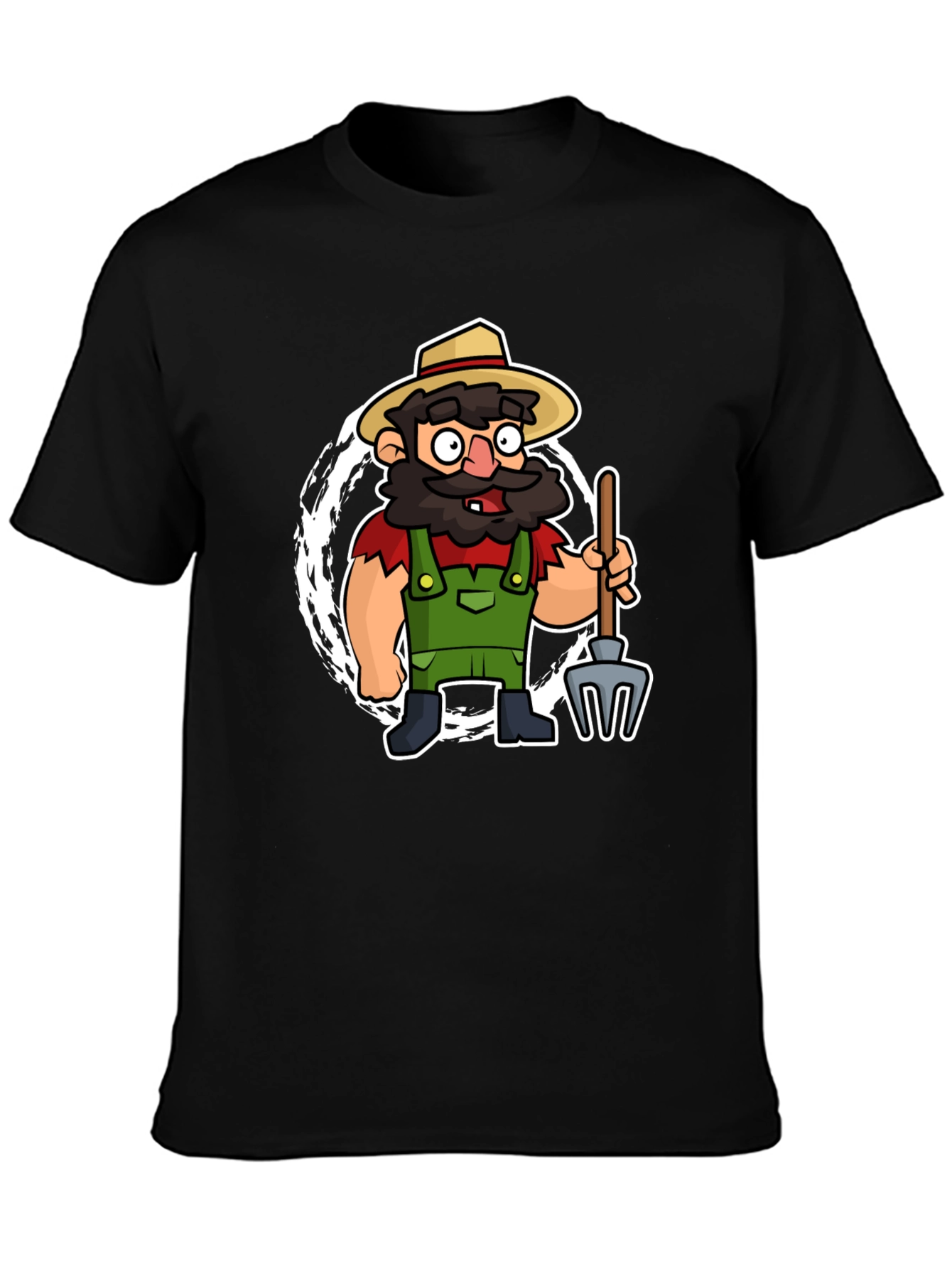 Cartoon Farmer Graphic Tee - Quirky & Fun