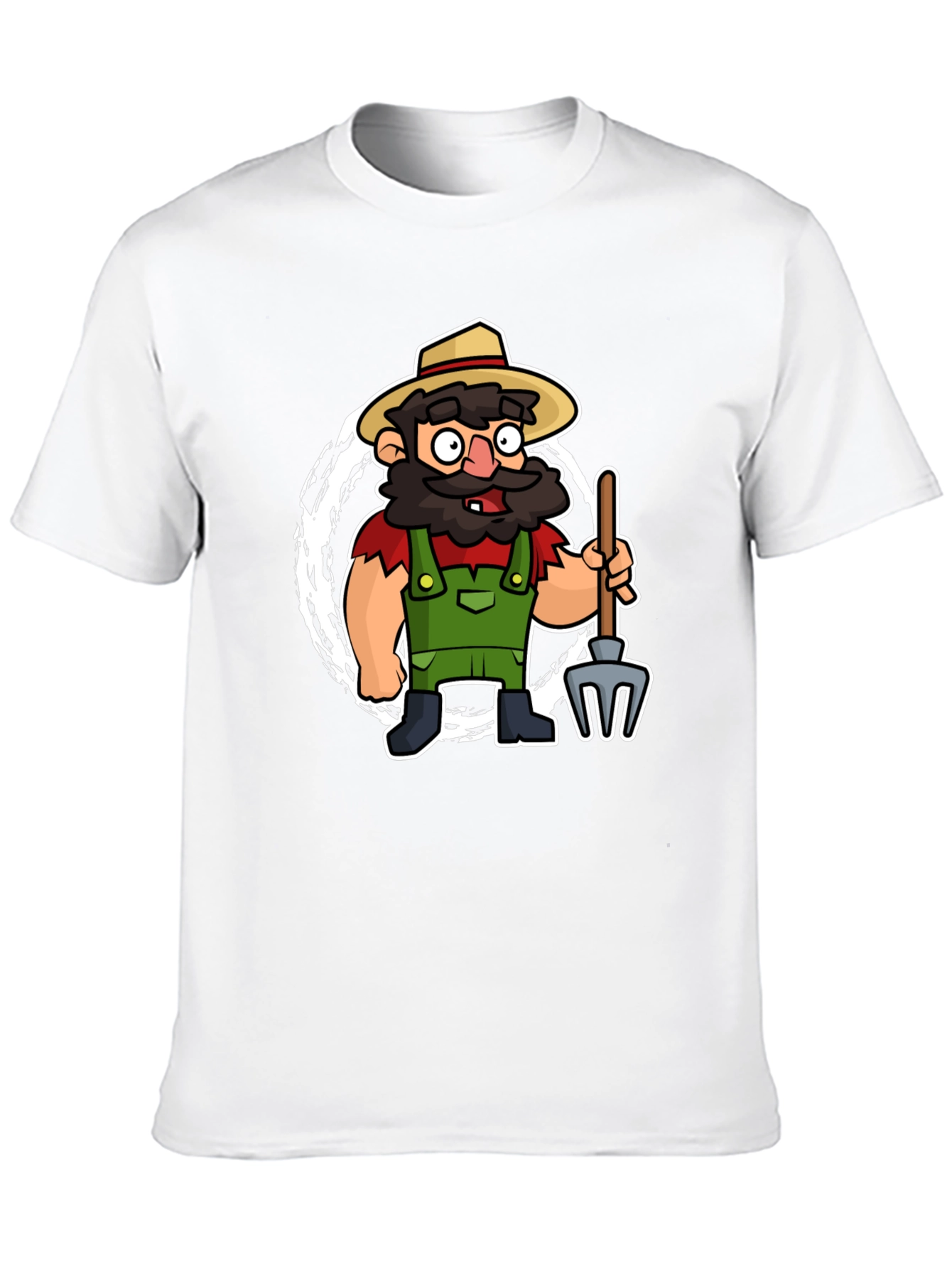 Cartoon Farmer Graphic Tee - Quirky & Fun