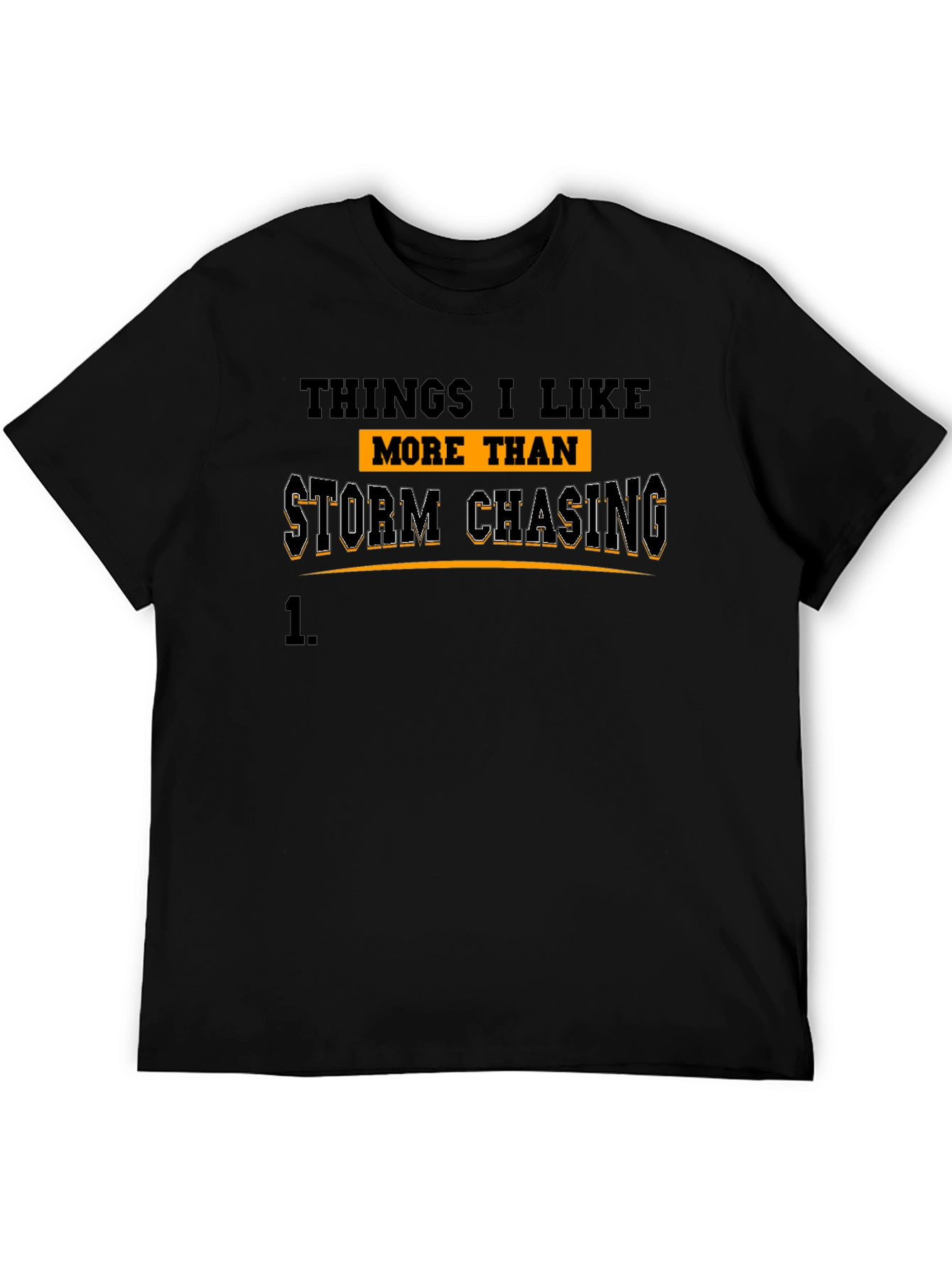Storm Chasing Graphic Tee - Black Cotton T-Shirt
