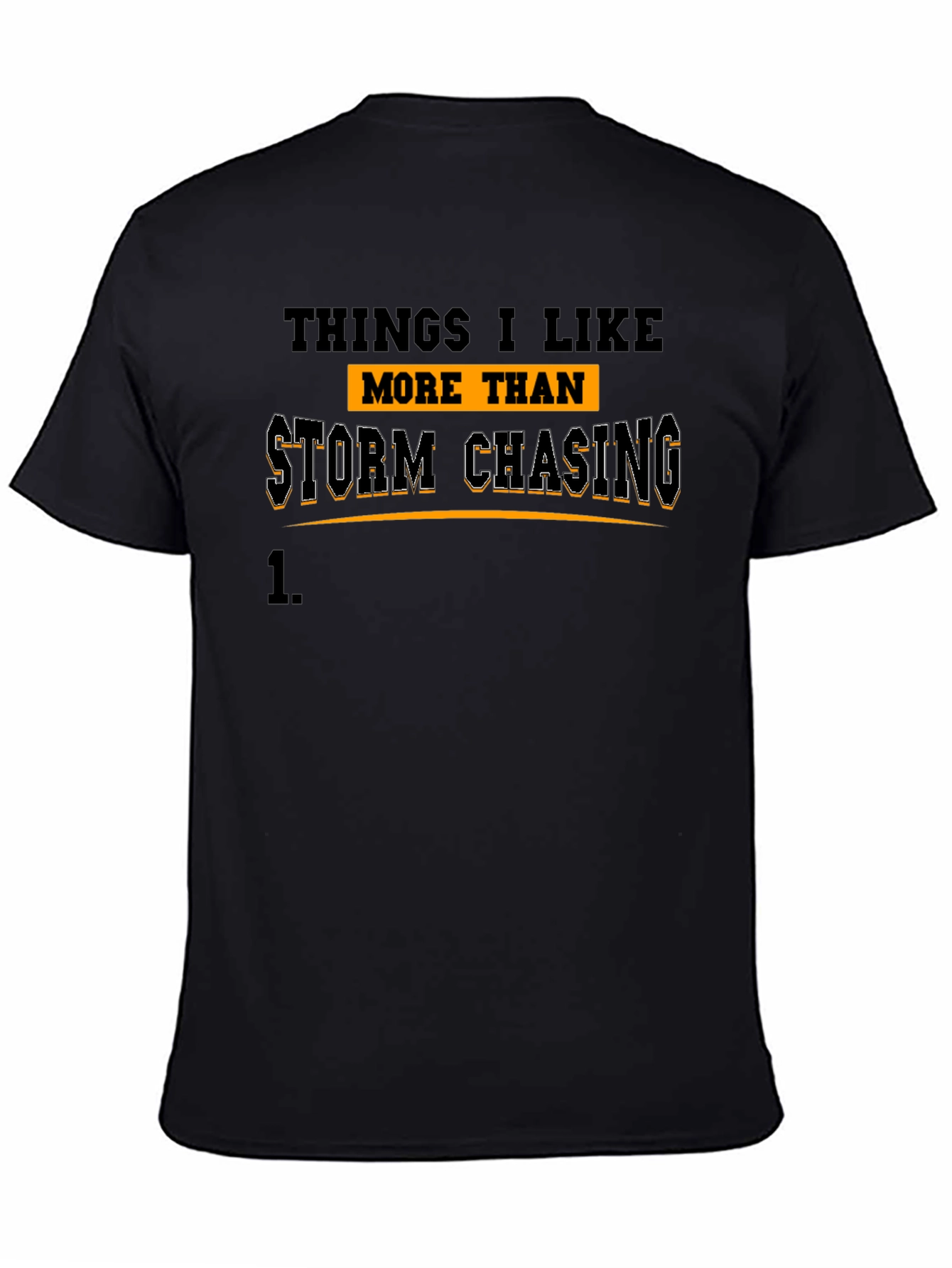 Storm Chasing Graphic Tee - Black Cotton T-Shirt