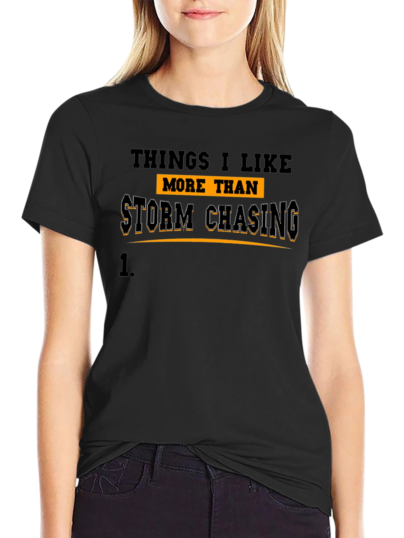 Storm Chasing Graphic Tee - Black Cotton T-Shirt