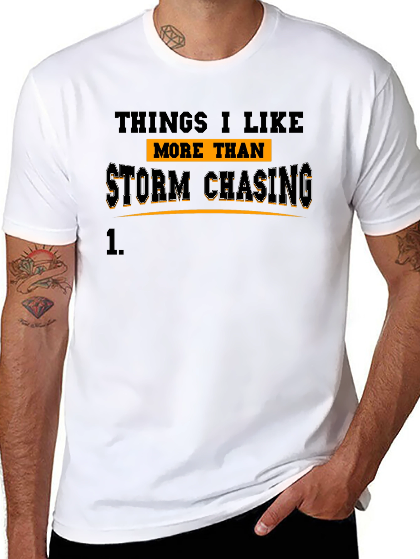 Storm Chasing Graphic Tee - Black Cotton T-Shirt