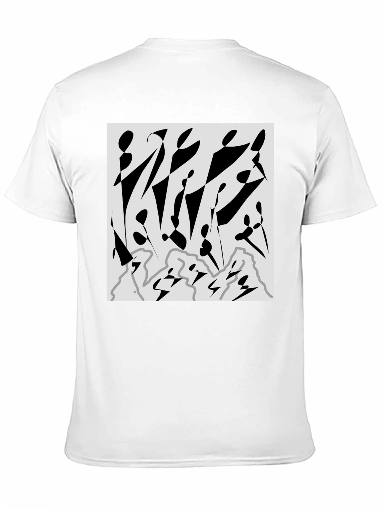 Abstract Graphic Print Black T-Shirt