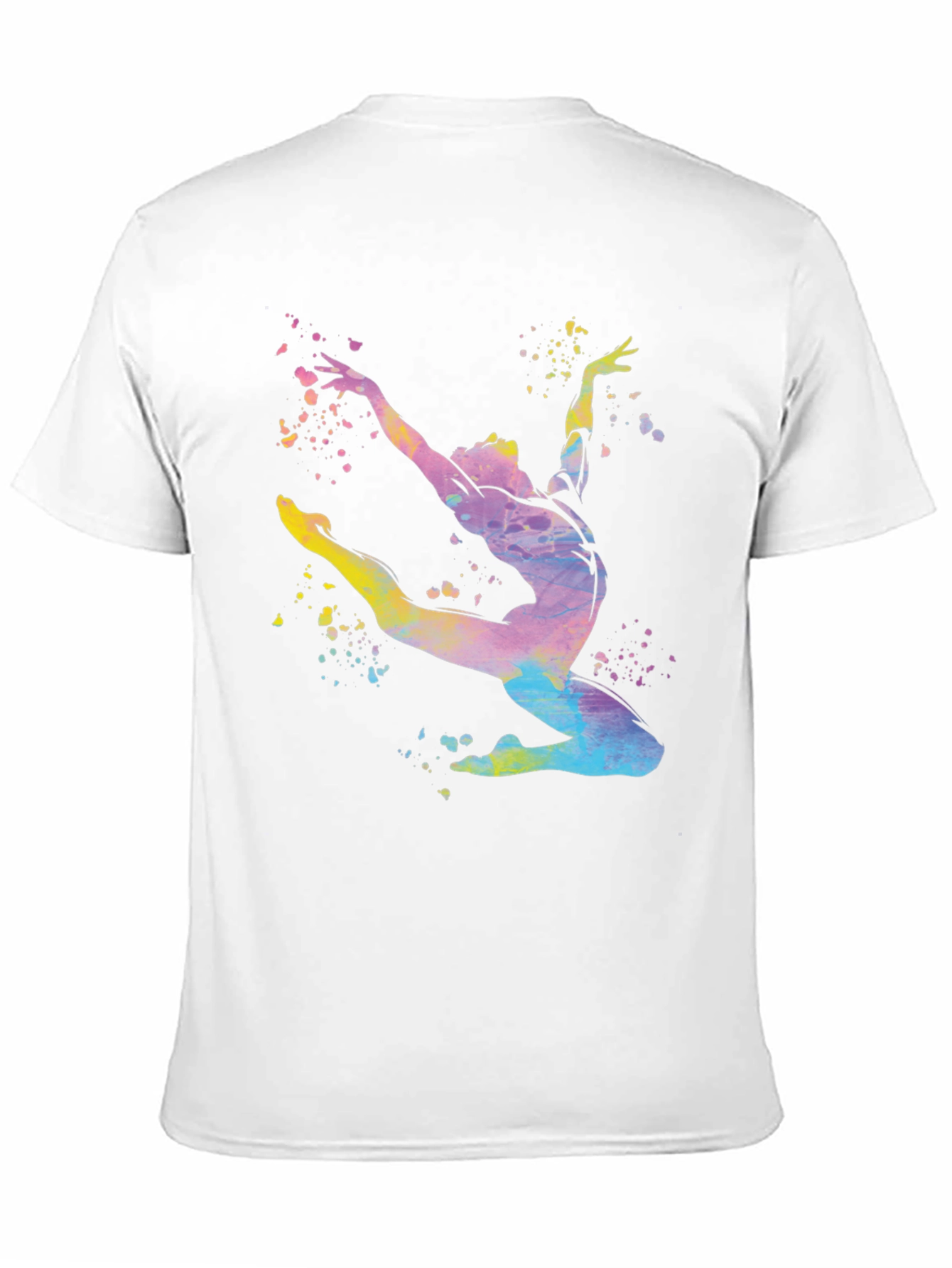 Watercolor Gymnast Black T-Shirt