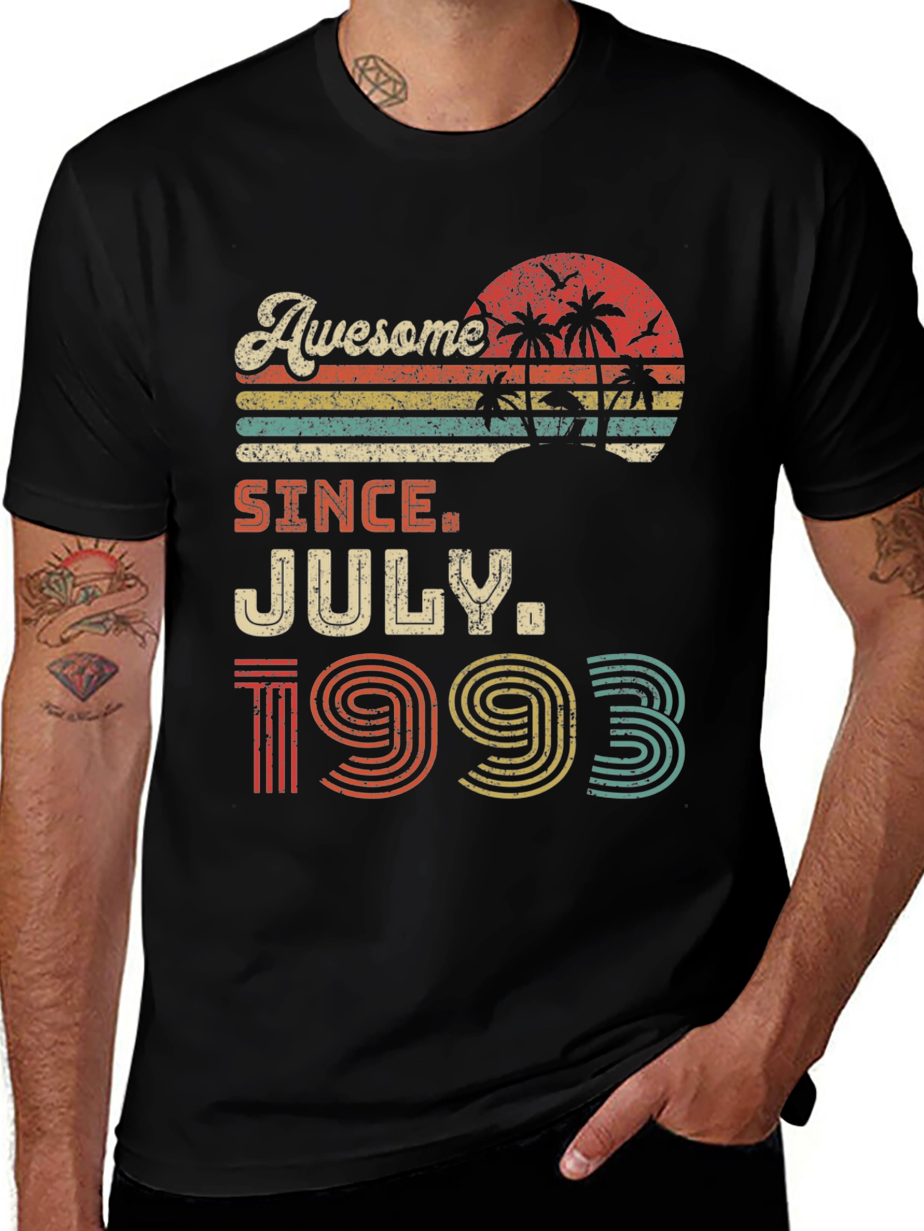 Awesome Since July 1993 Black T-Shirt