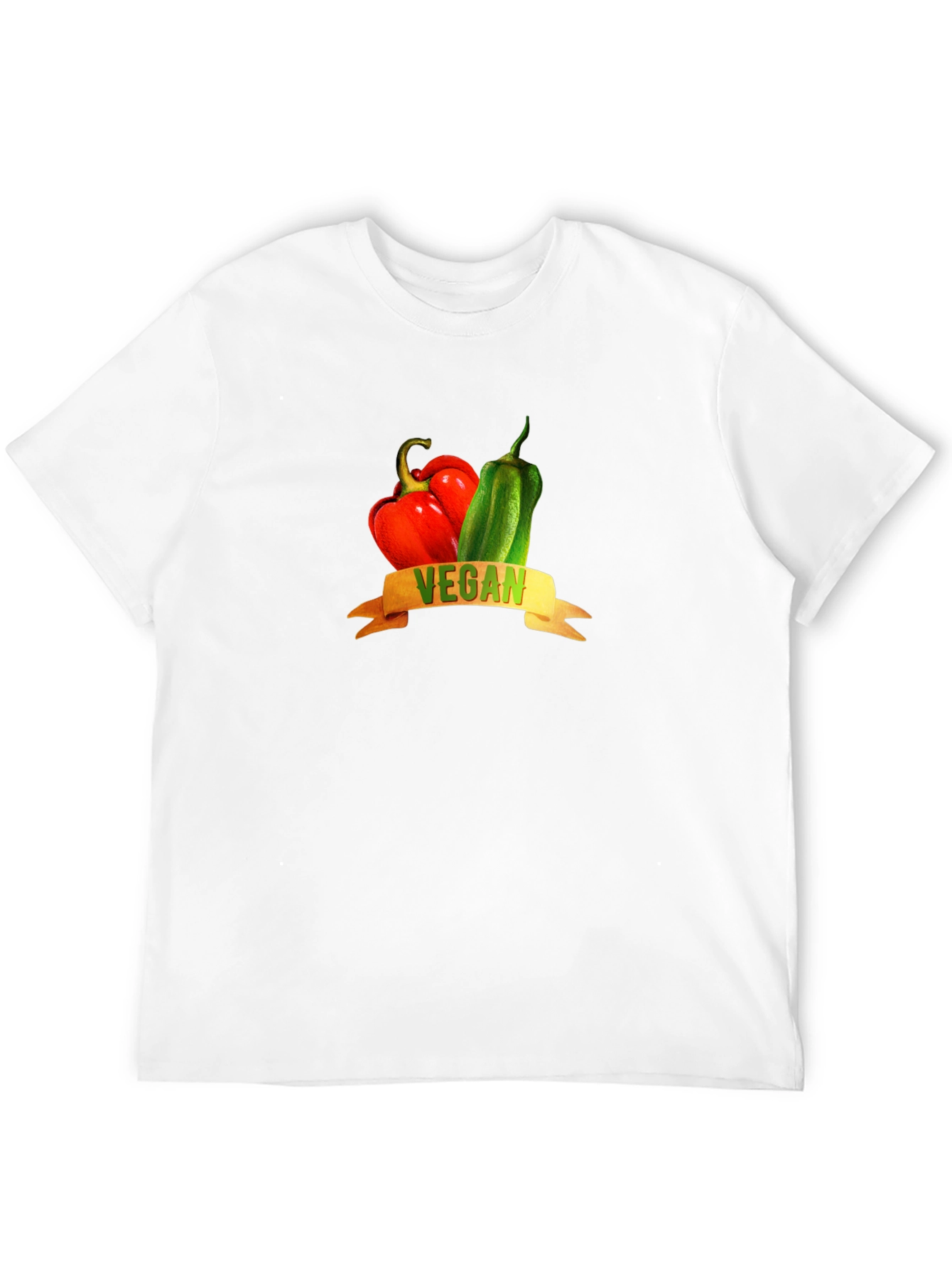 Vegan Graphic Tee - Red & Green Peppers