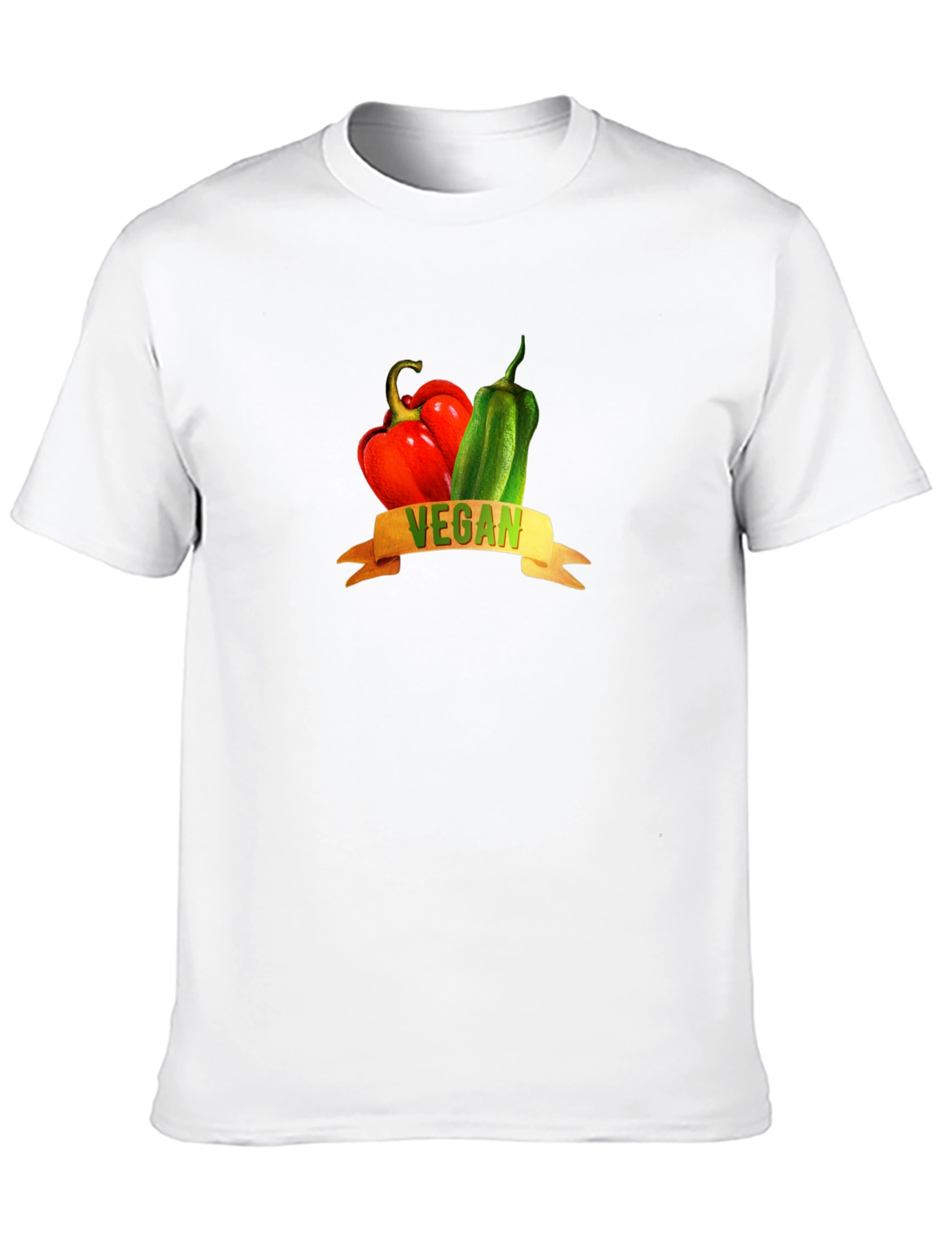 Vegan Graphic Tee - Red & Green Peppers