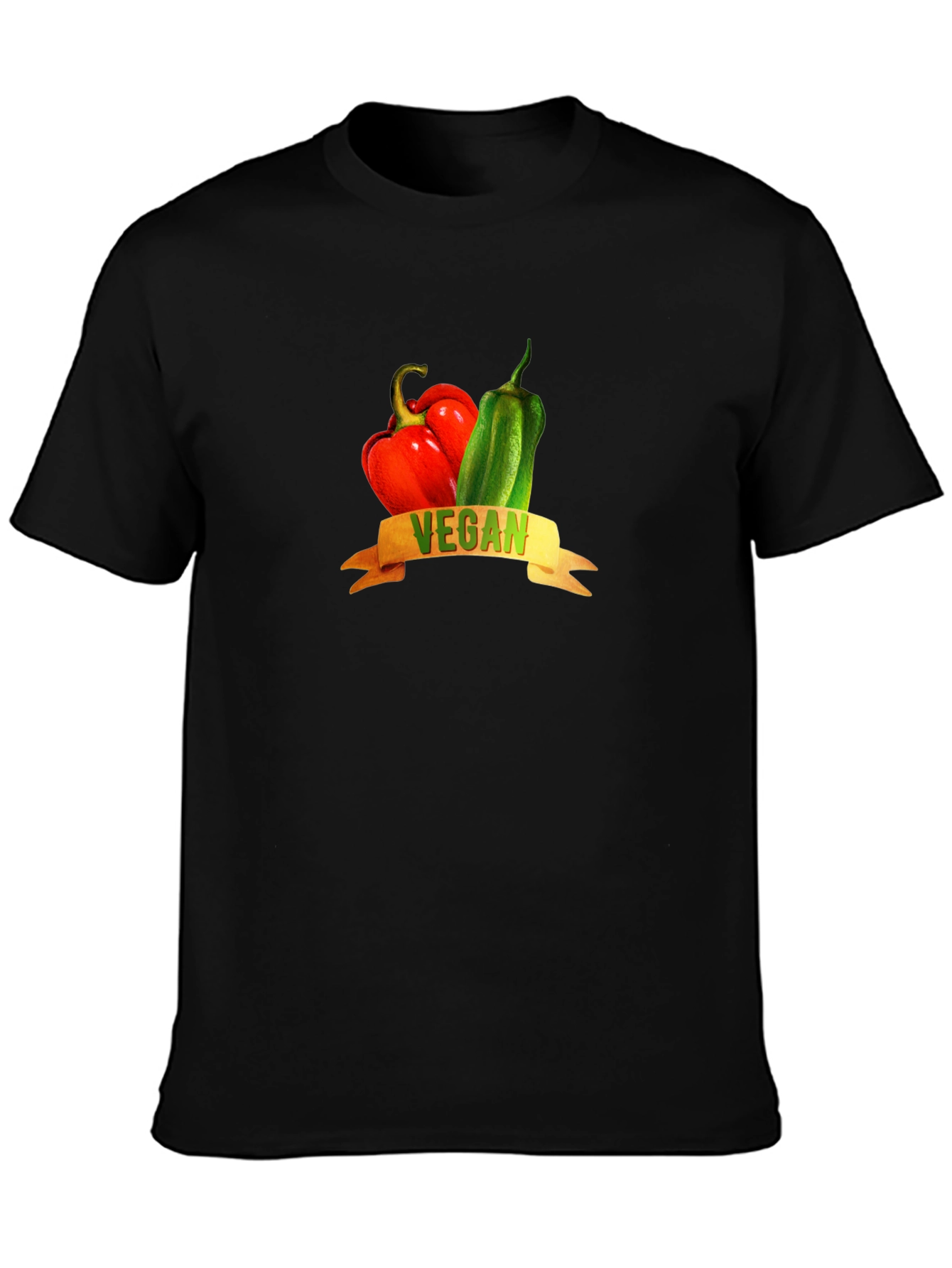 Vegan Graphic Tee - Red & Green Peppers