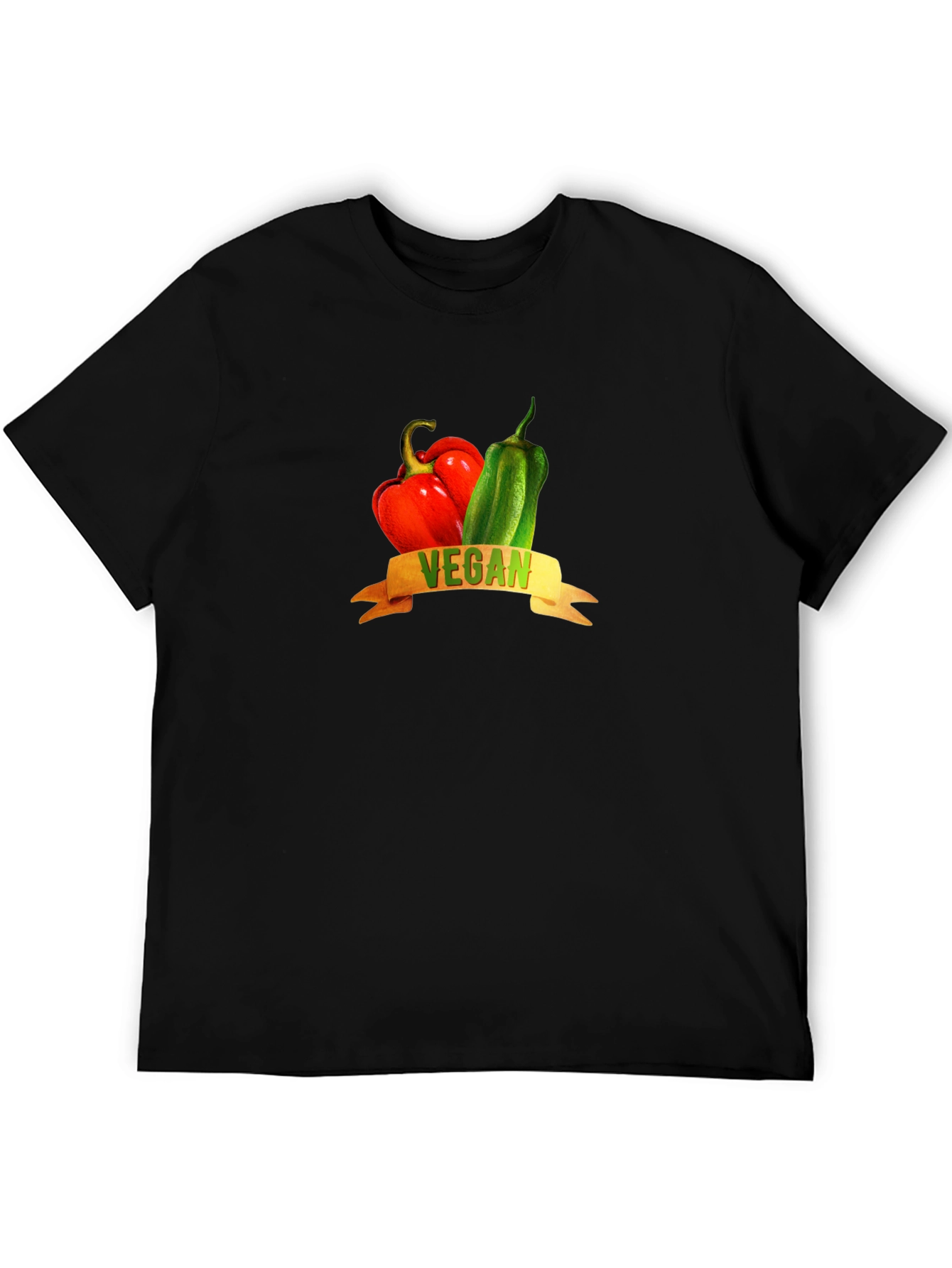 Vegan Graphic Tee - Red & Green Peppers