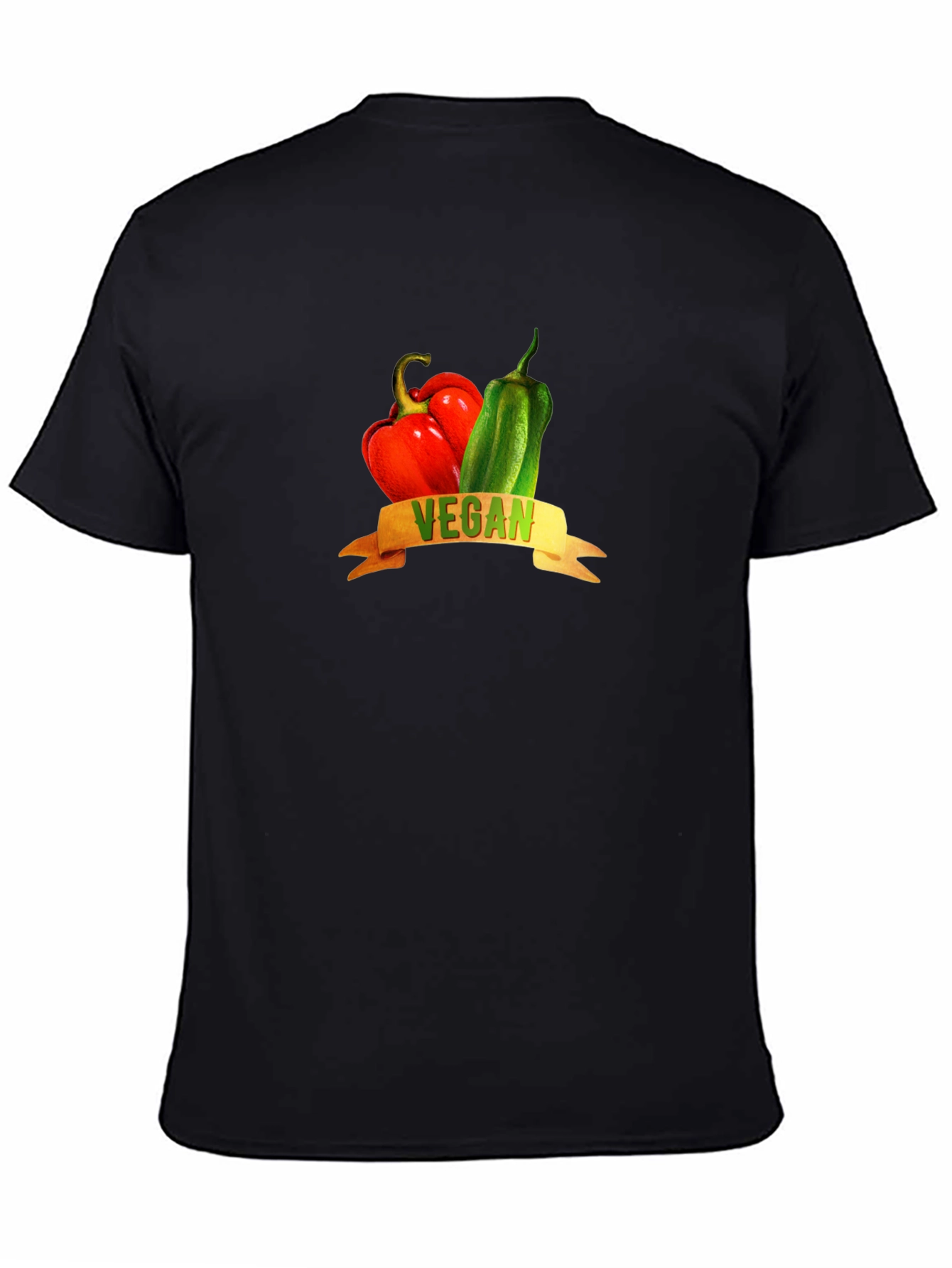 Vegan Graphic Tee - Red & Green Peppers