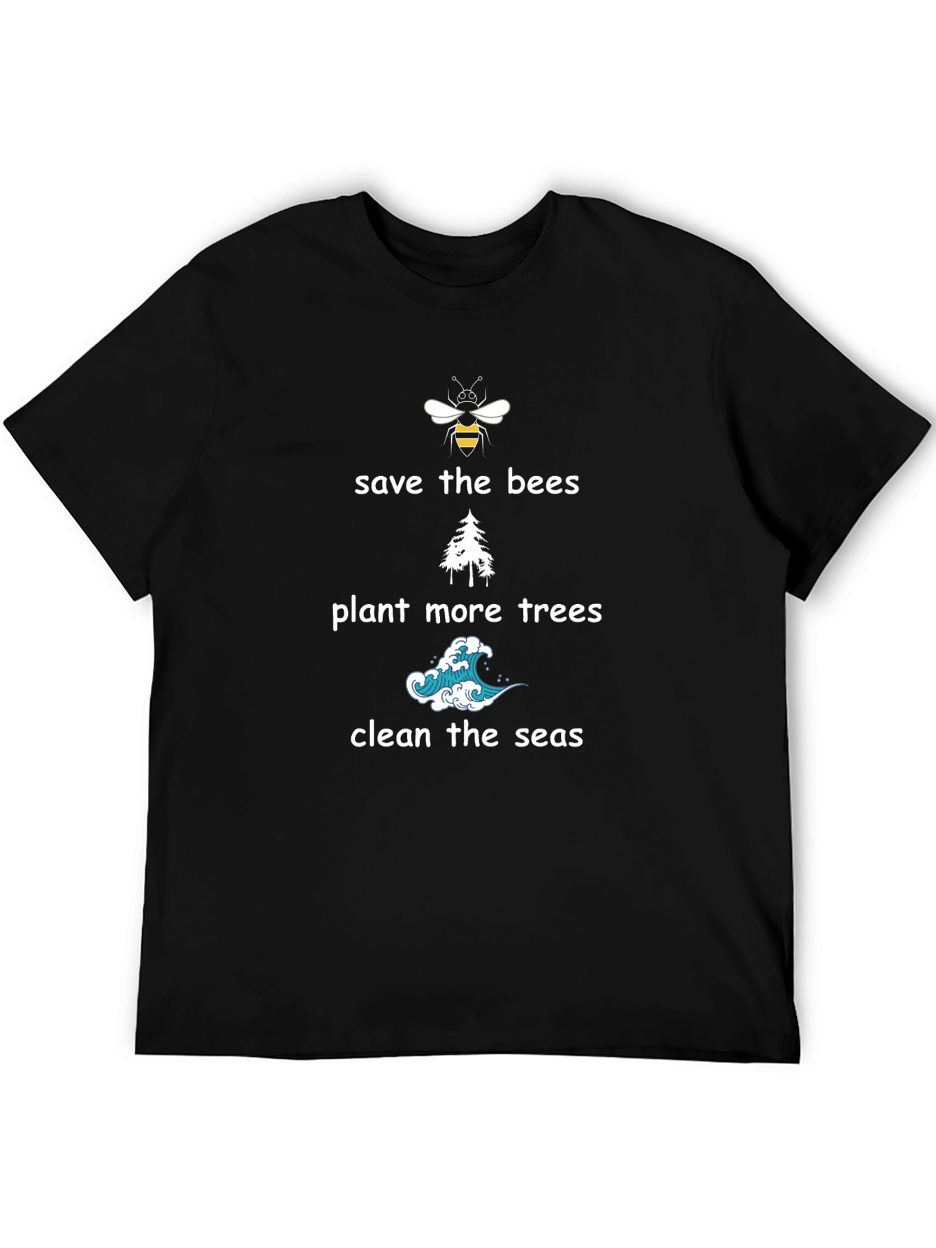 Save the Bees T-Shirt - Plant Trees Clean Seas