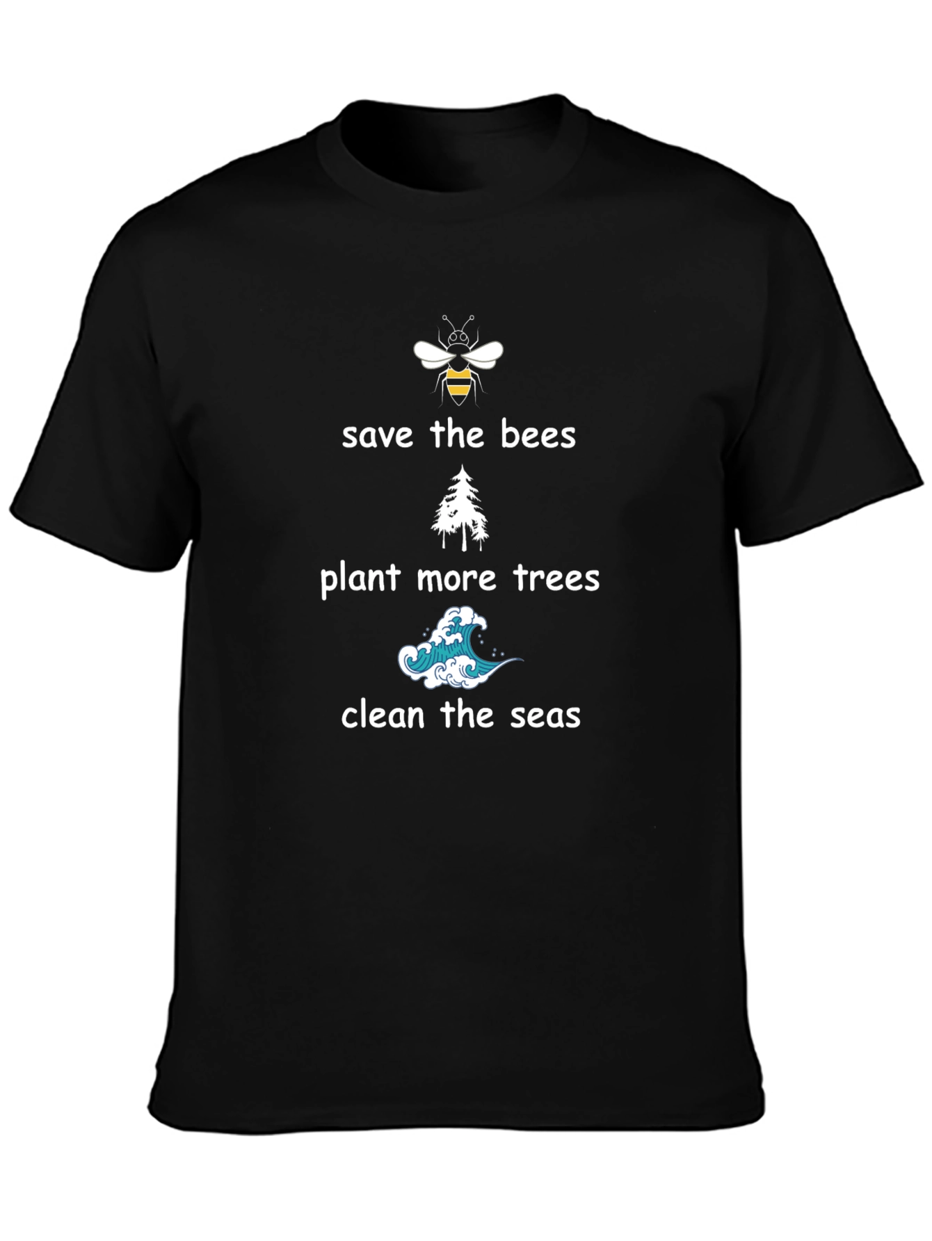 Save the Bees T-Shirt - Plant Trees Clean Seas