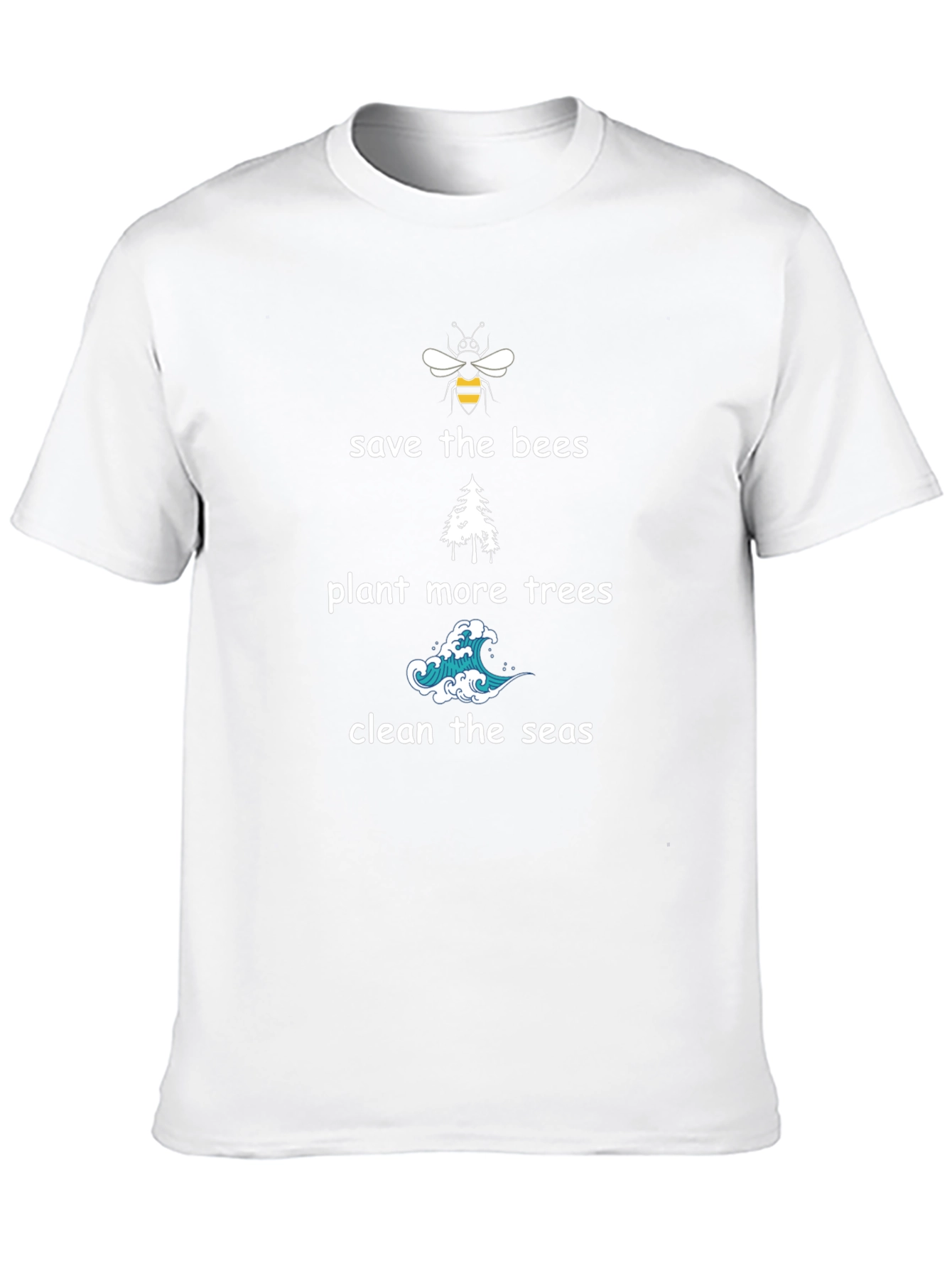 Save the Bees T-Shirt - Plant Trees Clean Seas