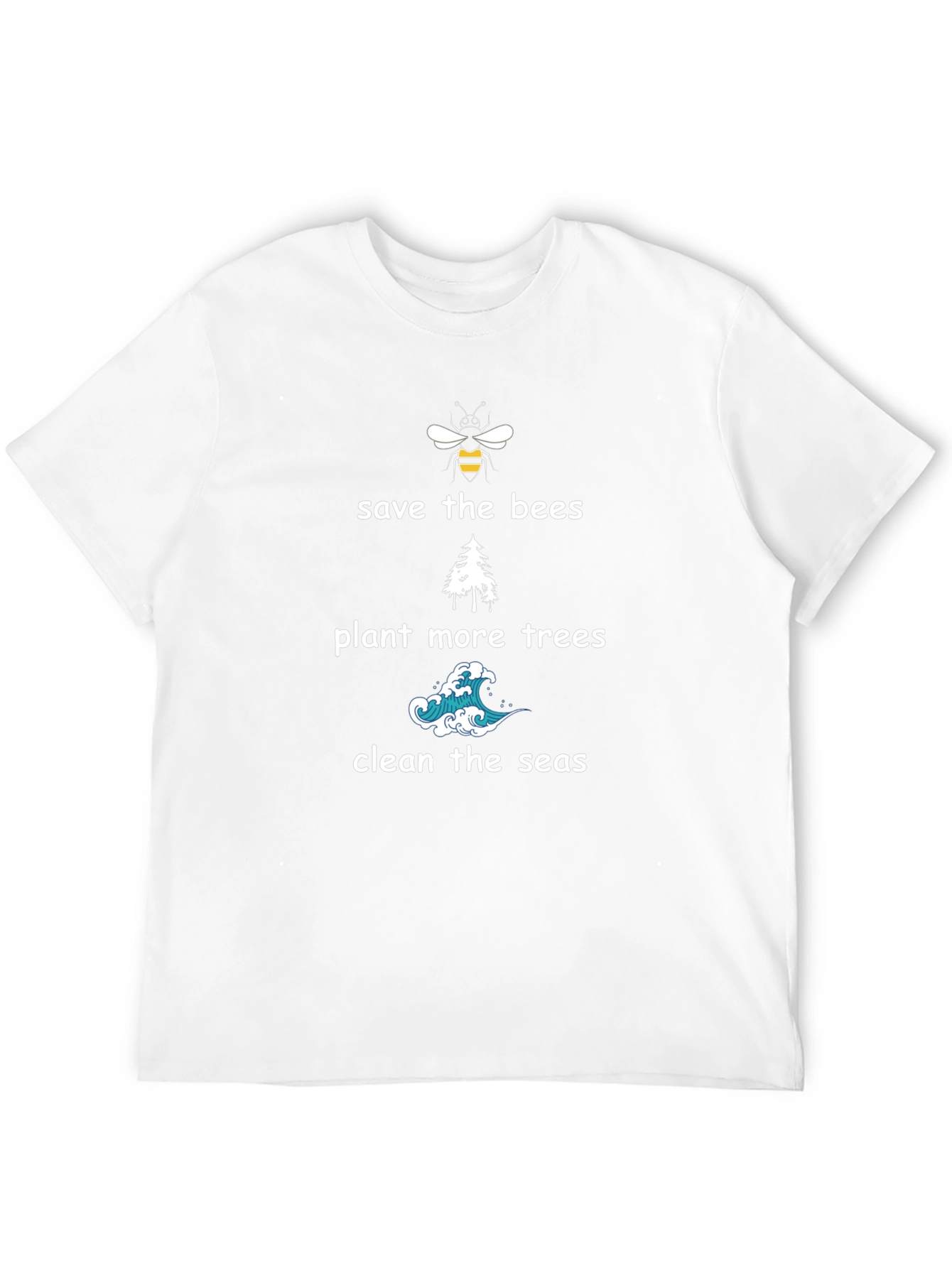 Save the Bees T-Shirt - Plant Trees Clean Seas