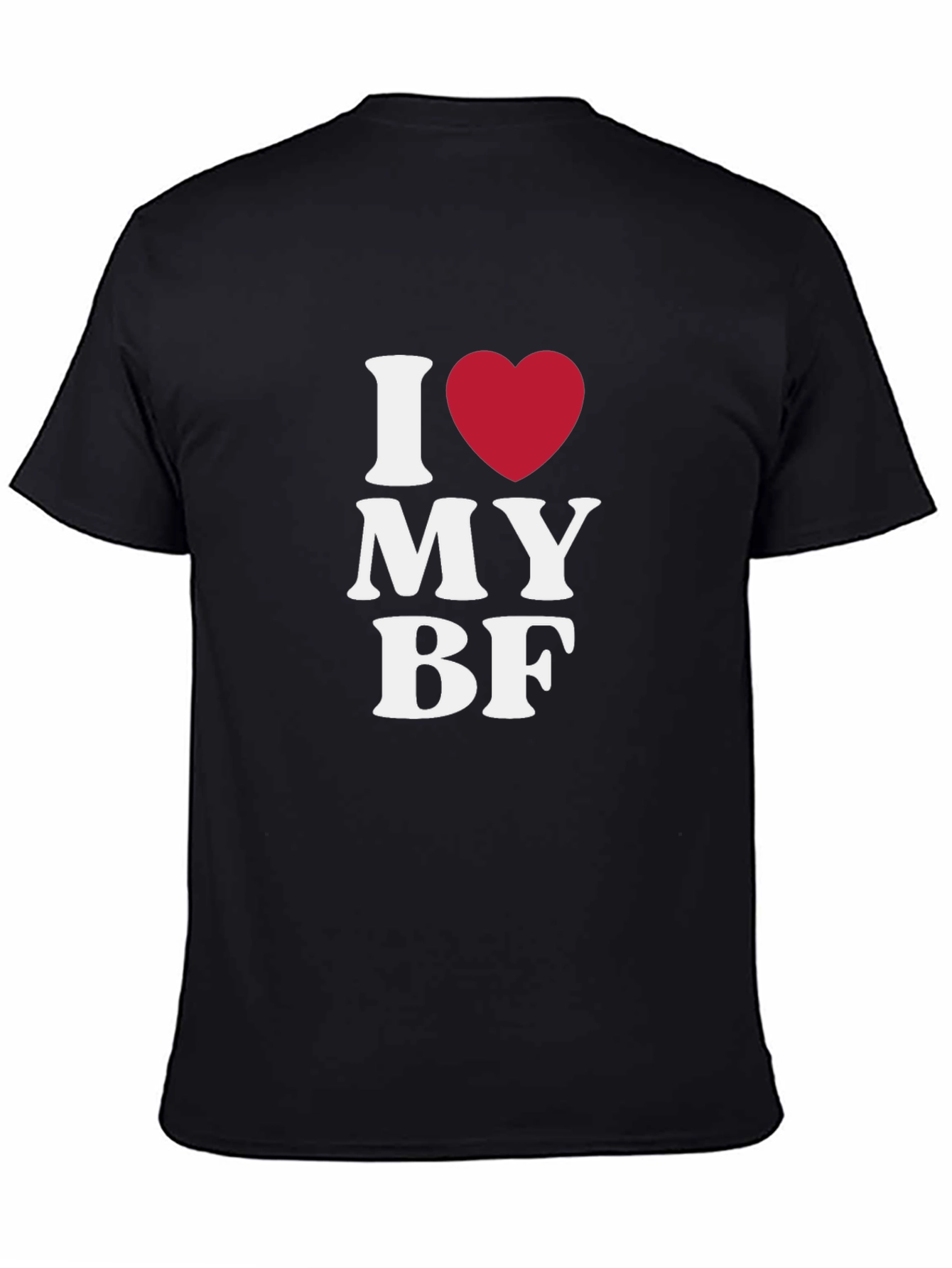 I Love My BF Black T-Shirt