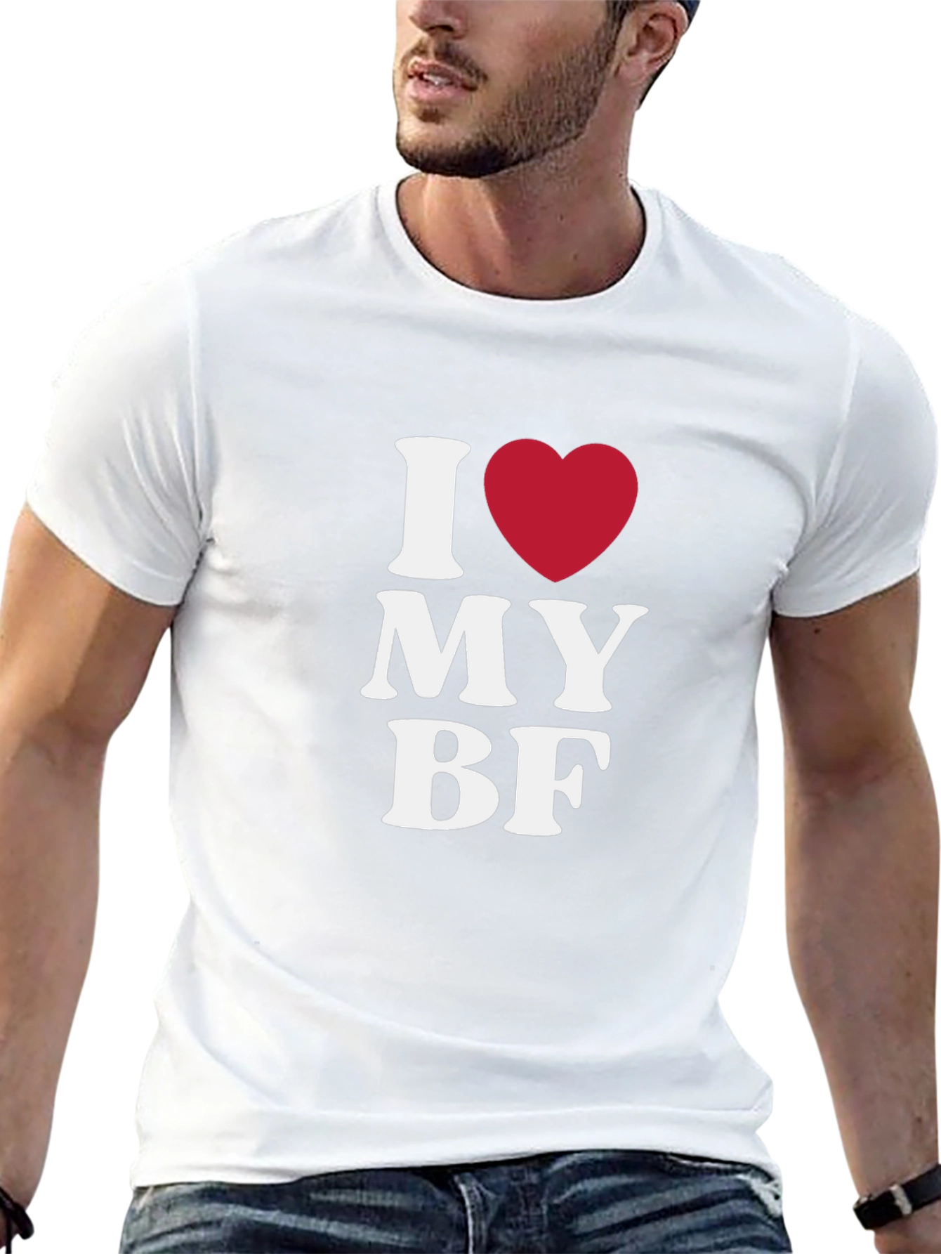 I Love My BF Black T-Shirt