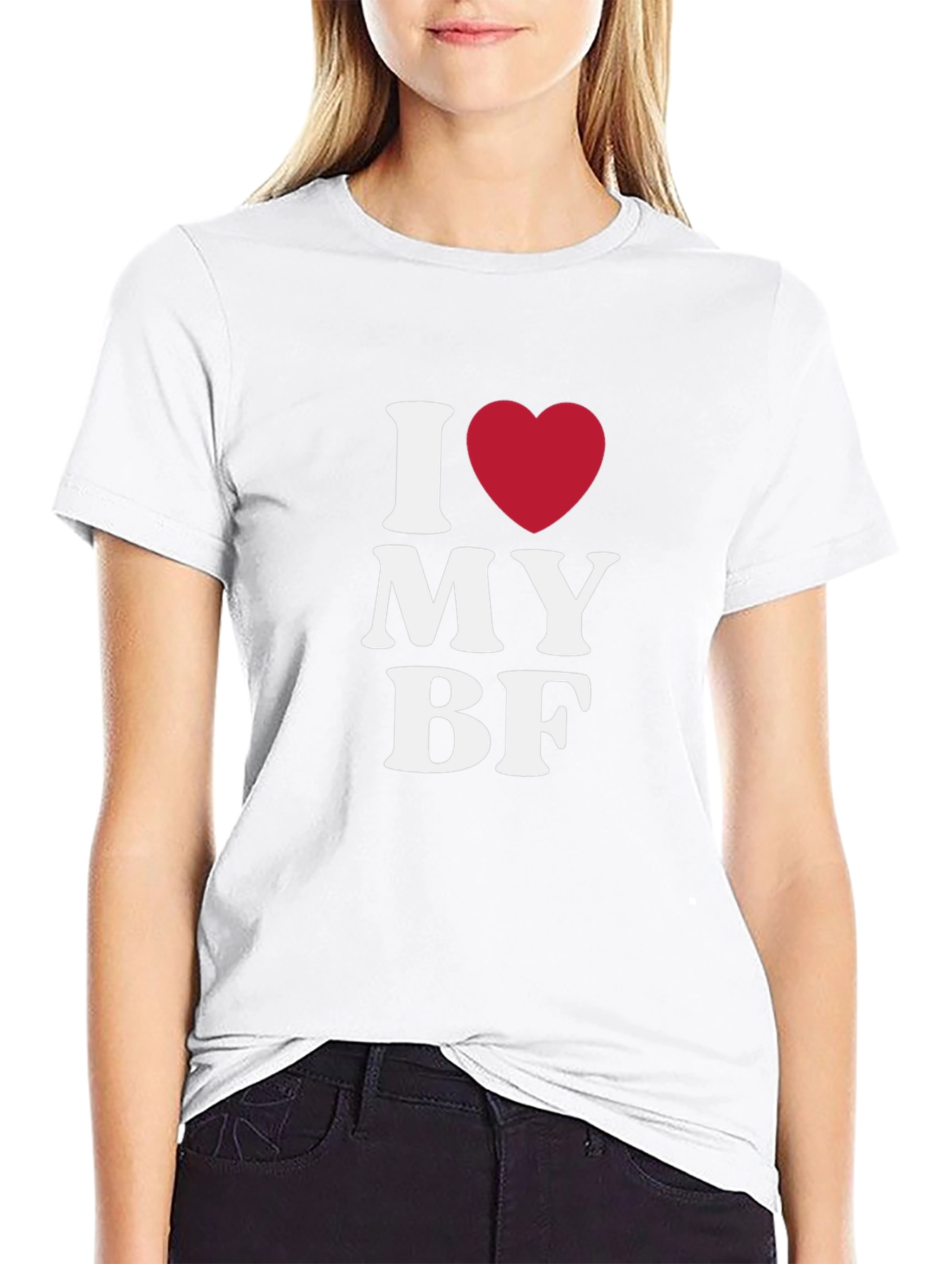 I Love My BF Black T-Shirt