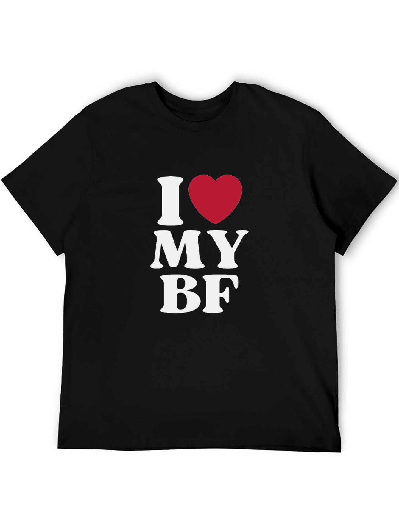 I Love My BF Black T-Shirt