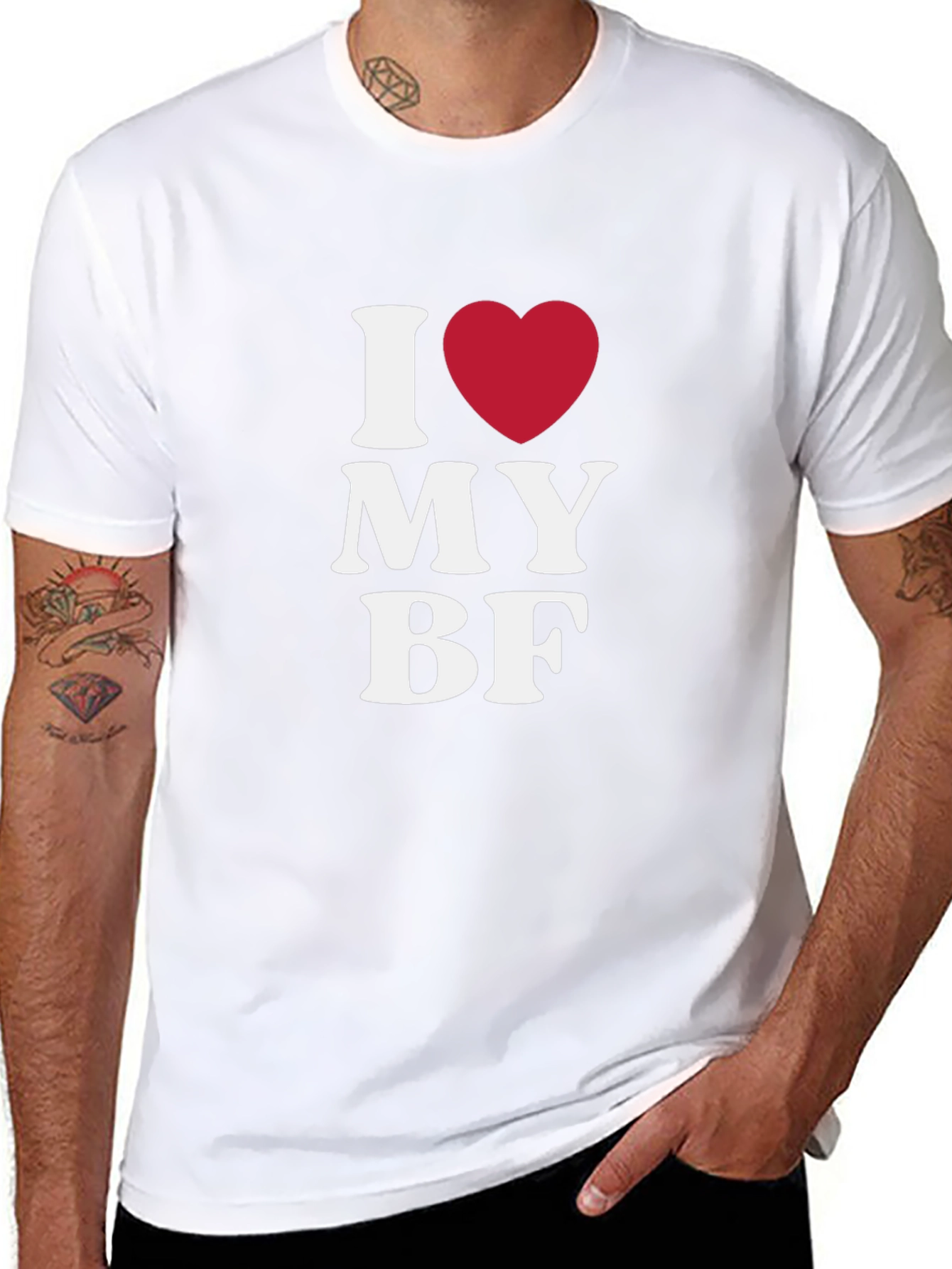 I Love My BF Black T-Shirt