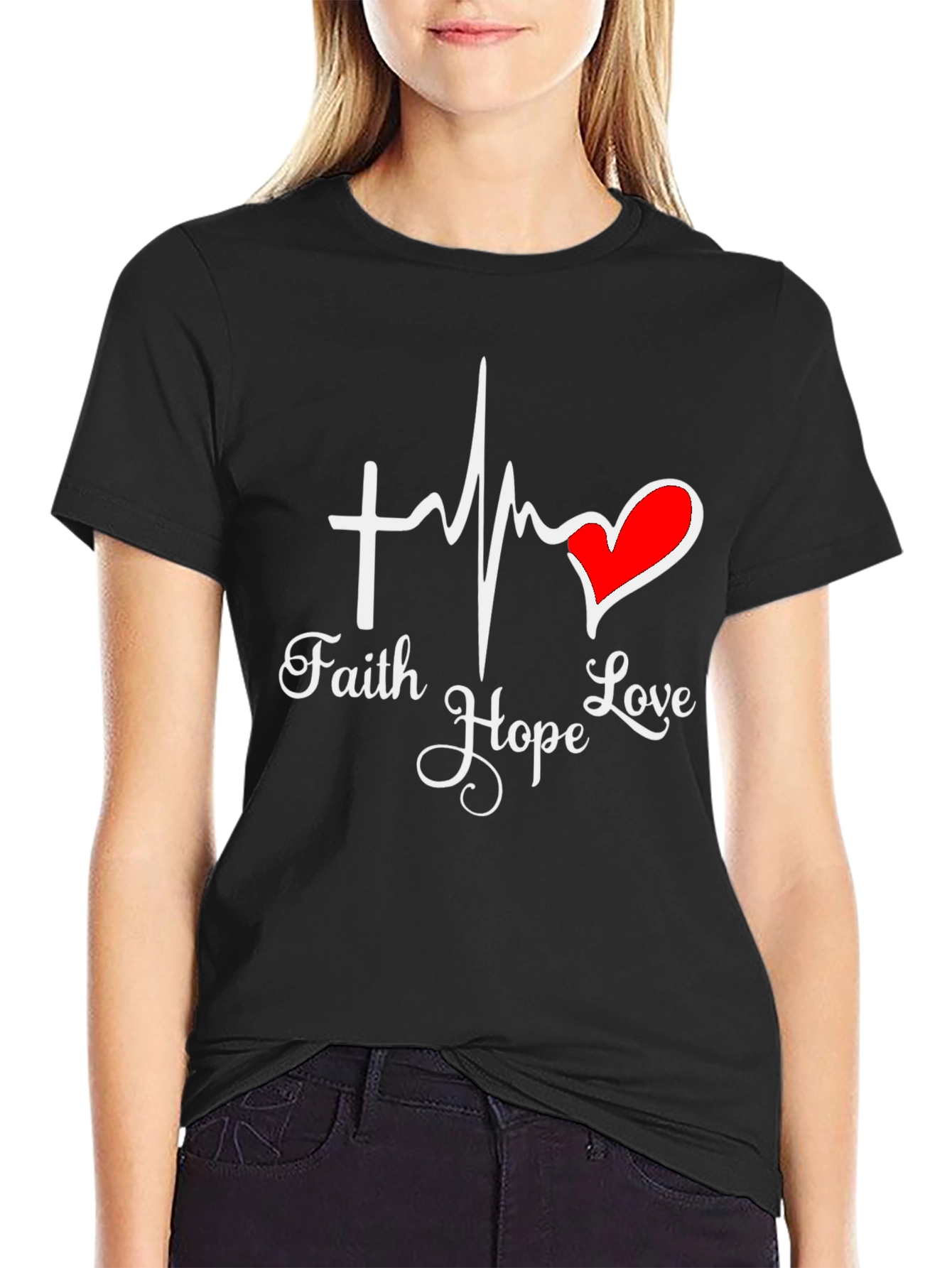Faith Hope Love Graphic T-Shirt